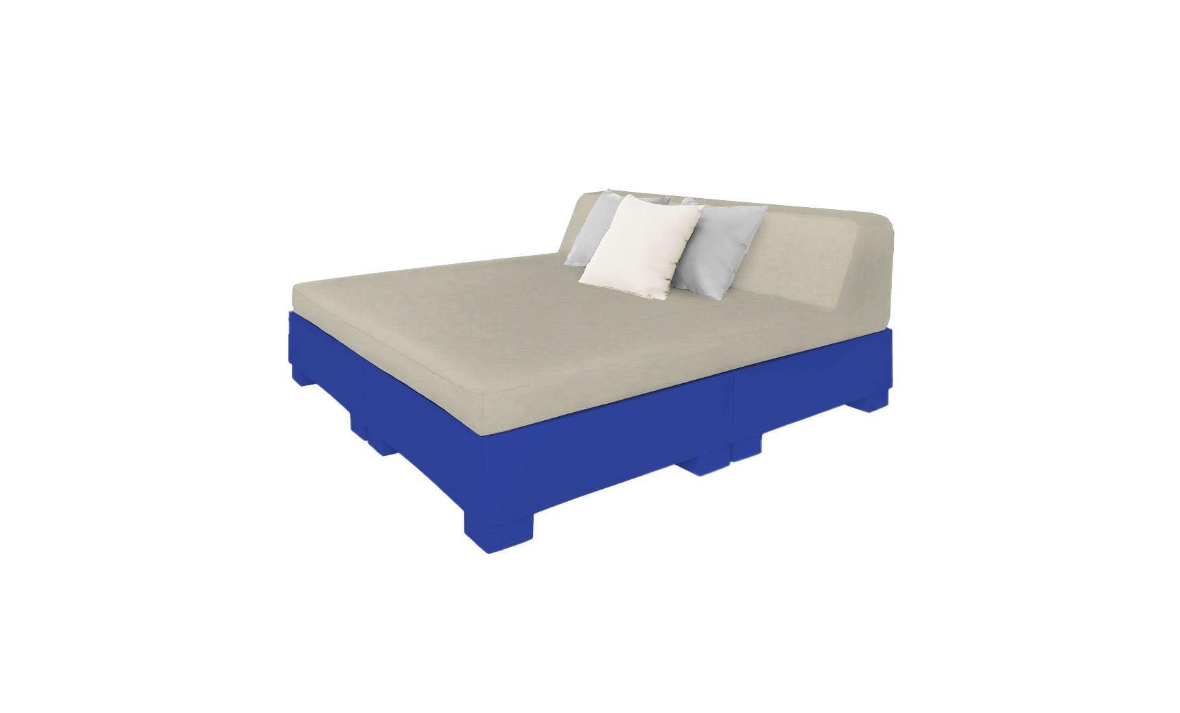 Ledge Lounger Affinity Square Sunbed with Backrest Cushion