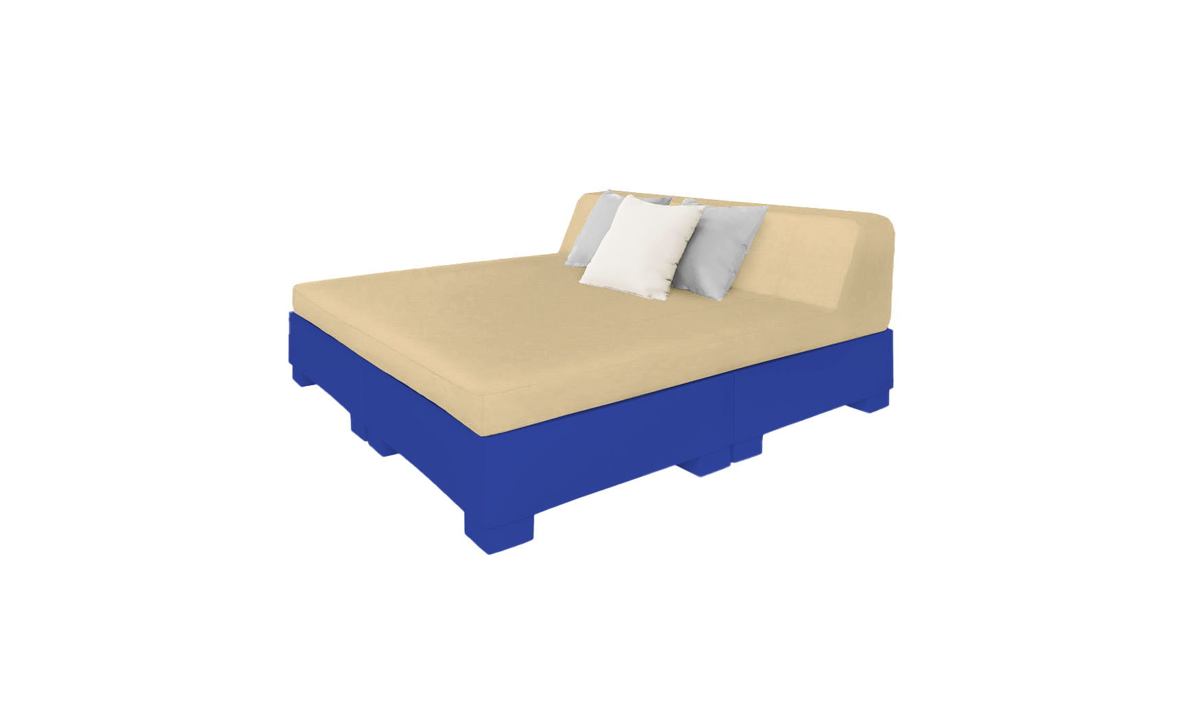 Ledge Lounger Affinity Square Sunbed with Backrest Cushion