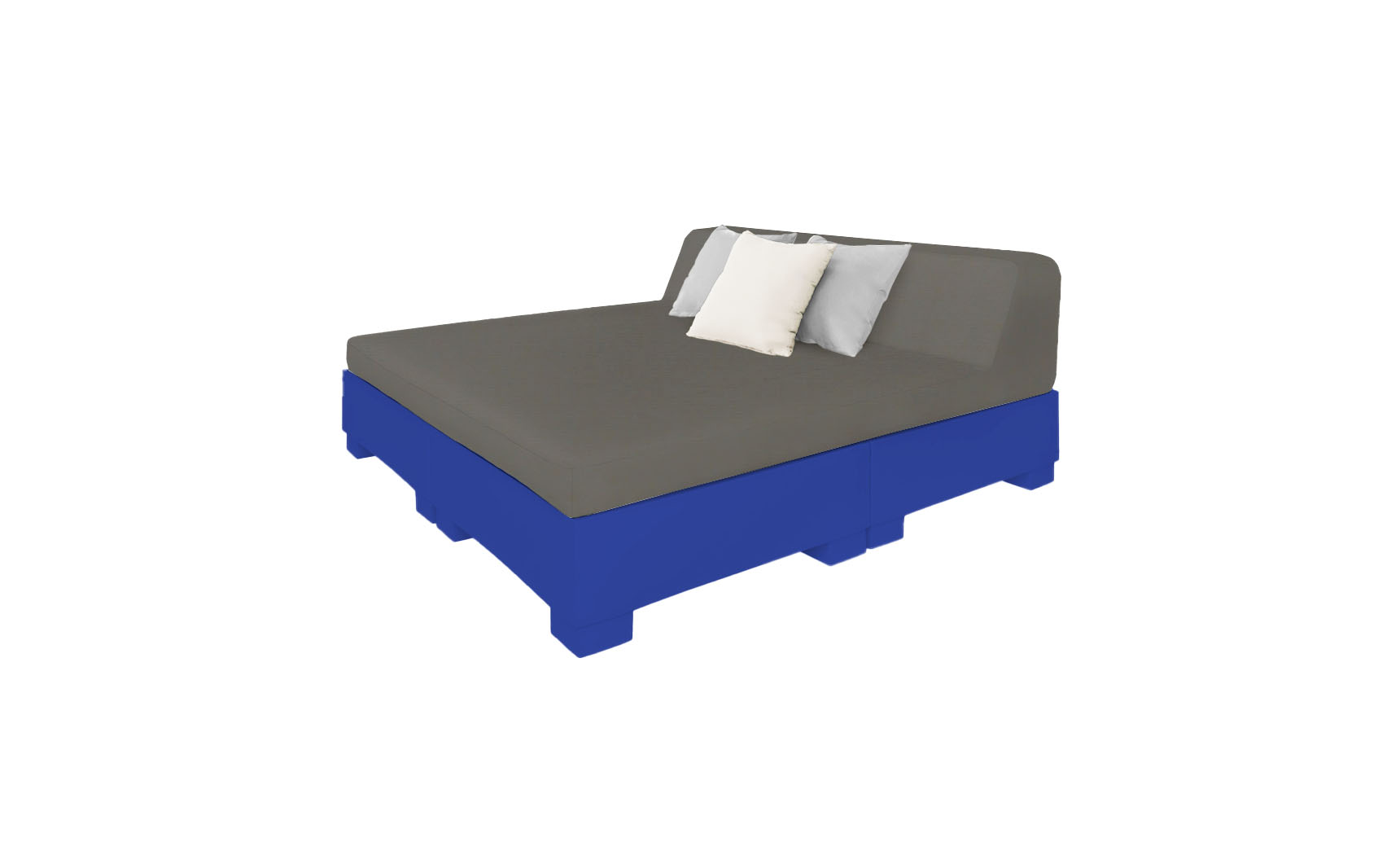 Ledge Lounger Affinity Square Sunbed with Backrest Cushion