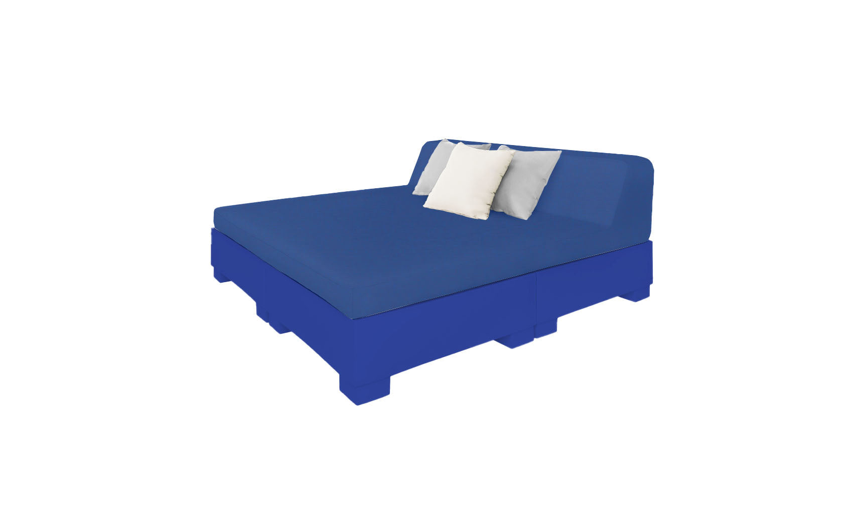 Ledge Lounger Affinity Square Sunbed with Backrest Cushion