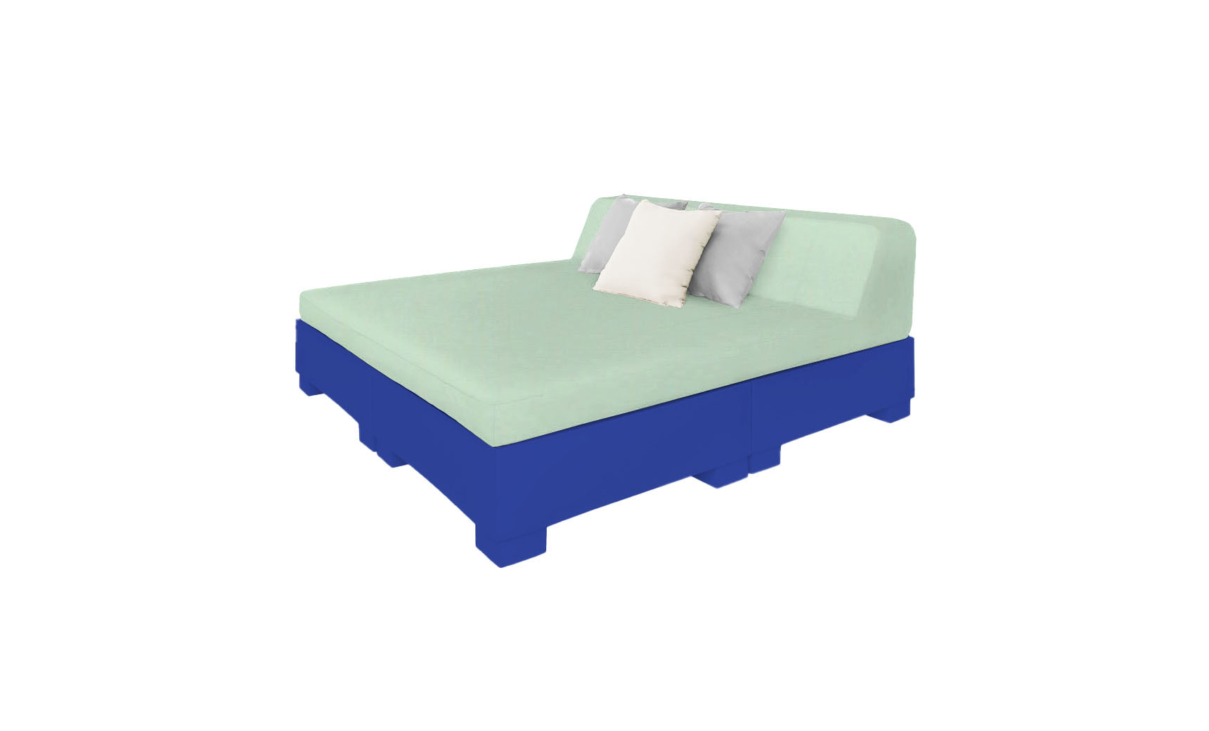 Ledge Lounger Affinity Square Sunbed with Backrest Cushion