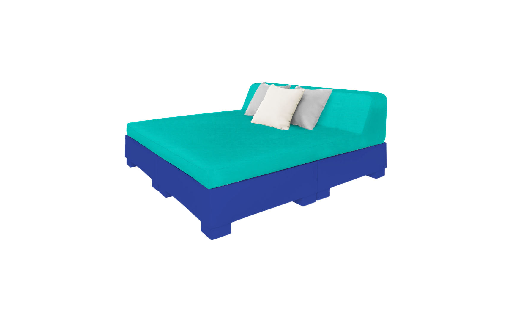 Ledge Lounger Affinity Square Sunbed with Backrest Cushion