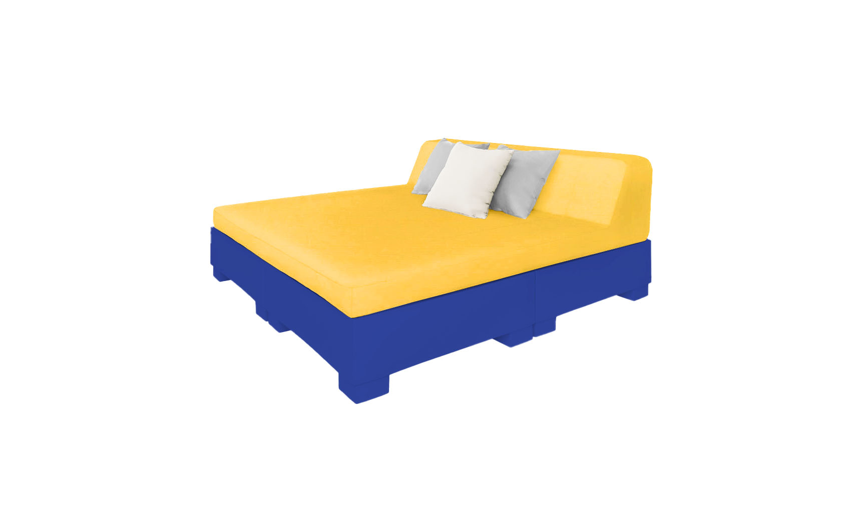 Ledge Lounger Affinity Square Sunbed with Backrest Cushion