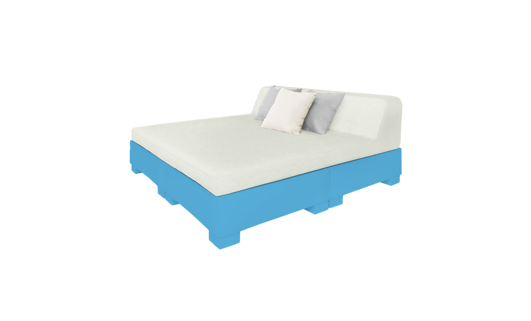 Ledge Lounger Affinity Square Sunbed with Backrest Cushion