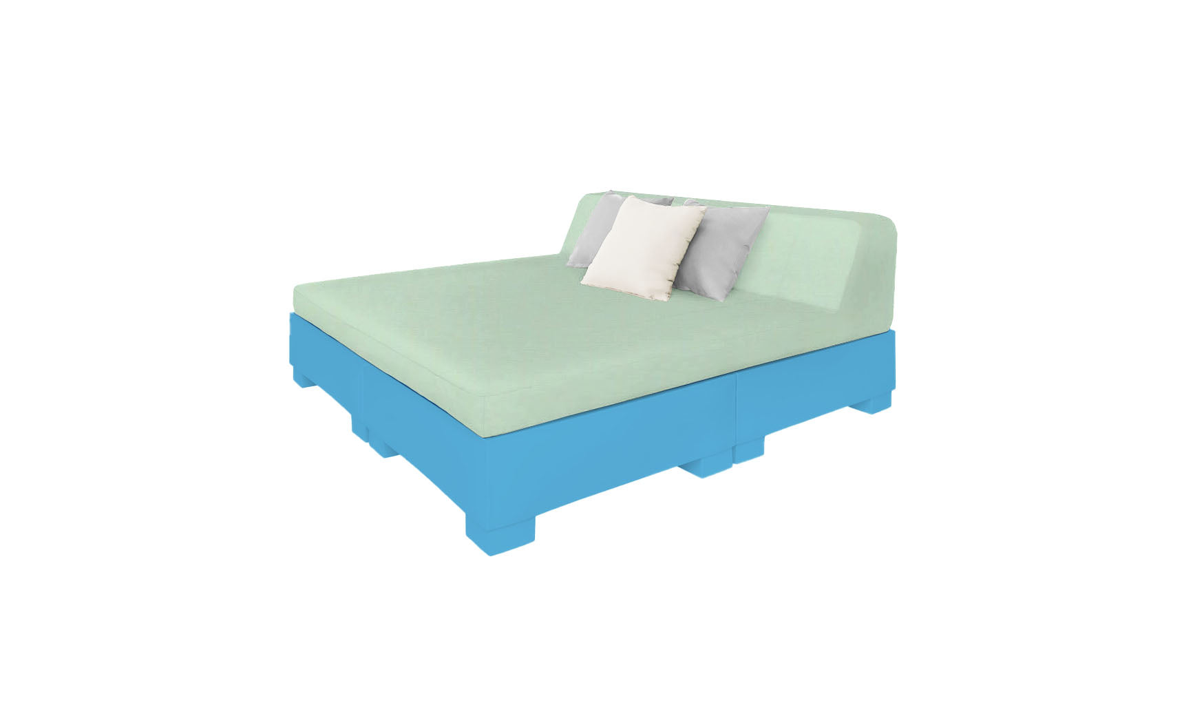 Ledge Lounger Affinity Square Sunbed with Backrest Cushion