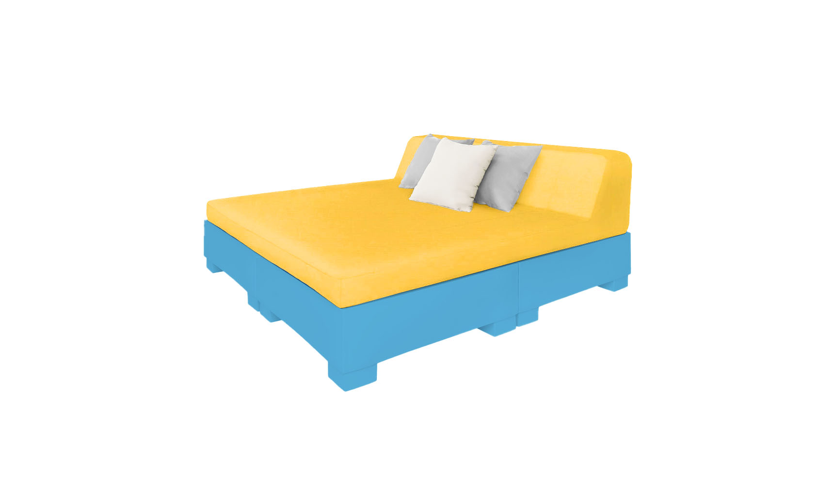 Ledge Lounger Affinity Square Sunbed with Backrest Cushion