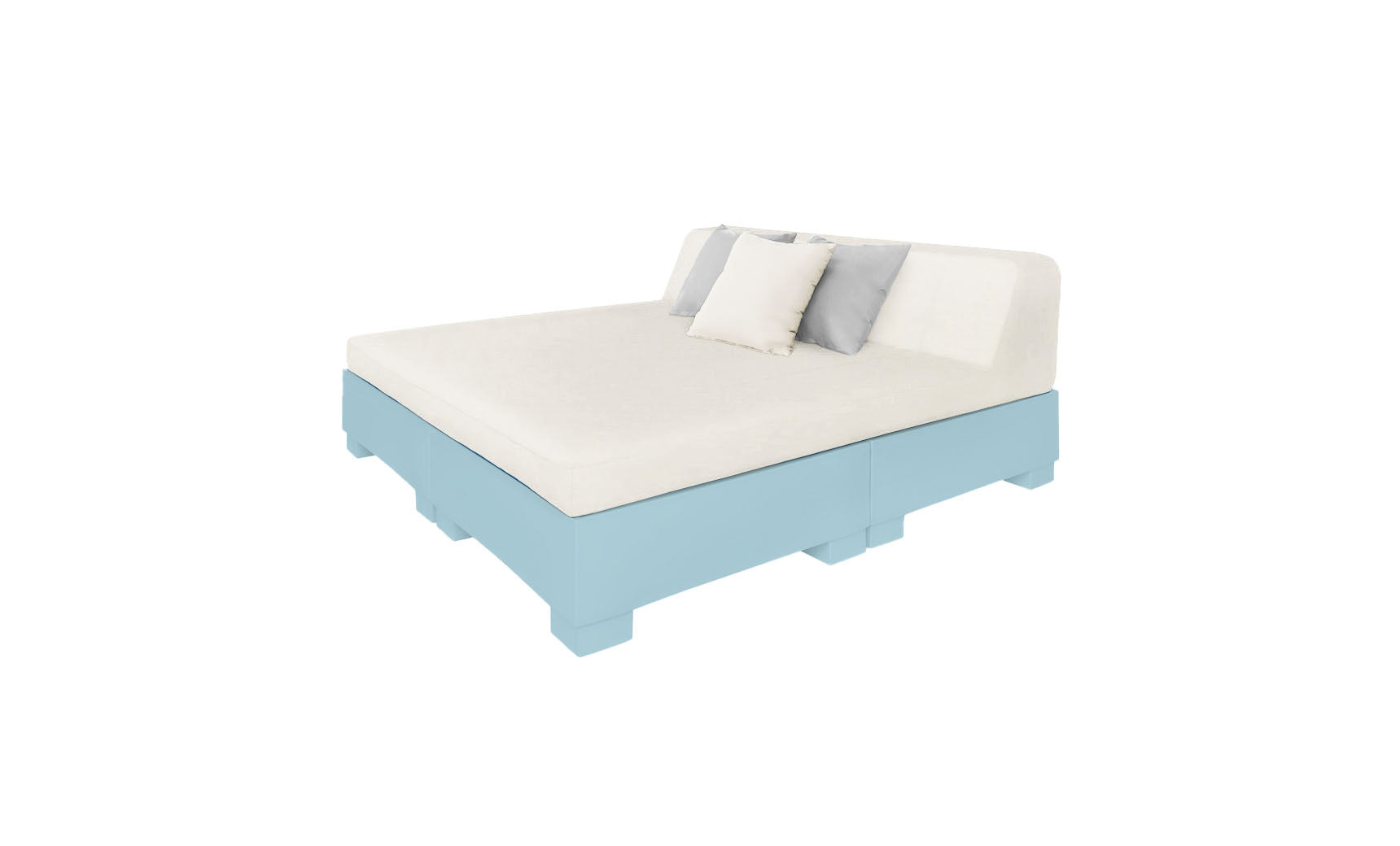 Ledge Lounger Affinity Square Sunbed with Backrest Cushion