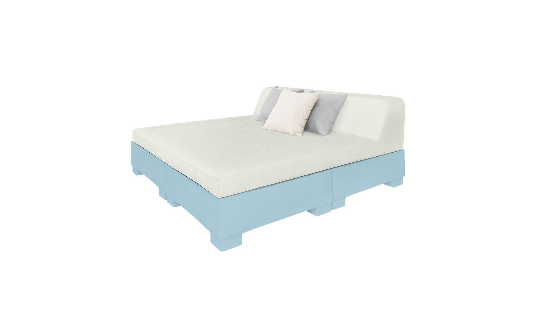 Ledge Lounger Affinity Square Sunbed with Backrest Cushion