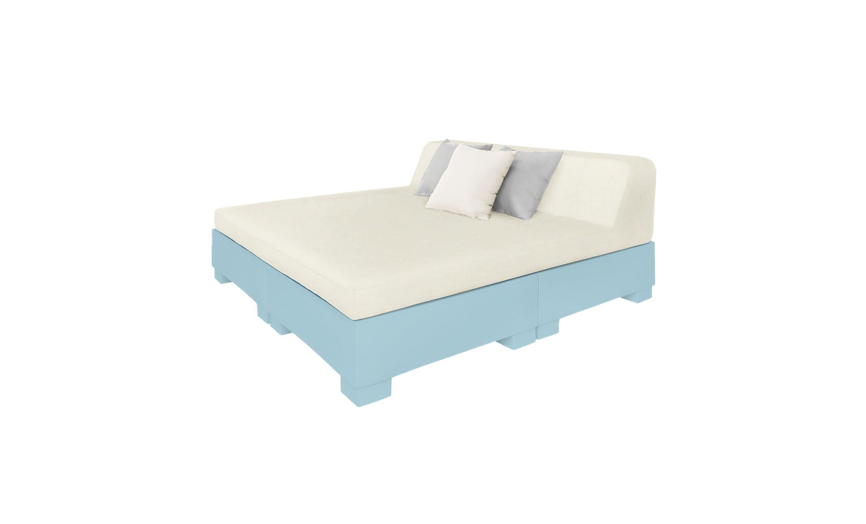 Ledge Lounger Affinity Square Sunbed with Backrest Cushion