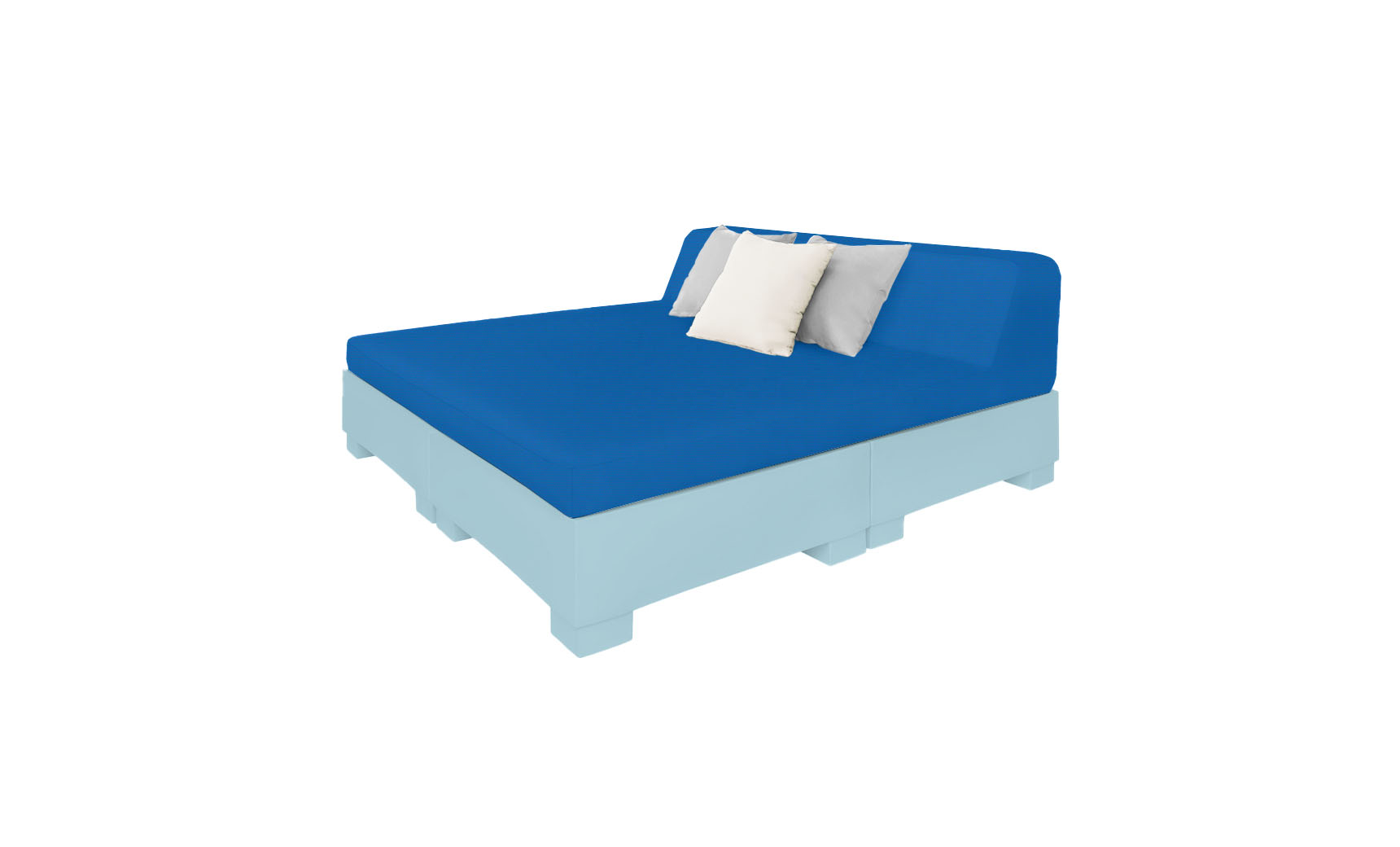 Ledge Lounger Affinity Square Sunbed with Backrest Cushion