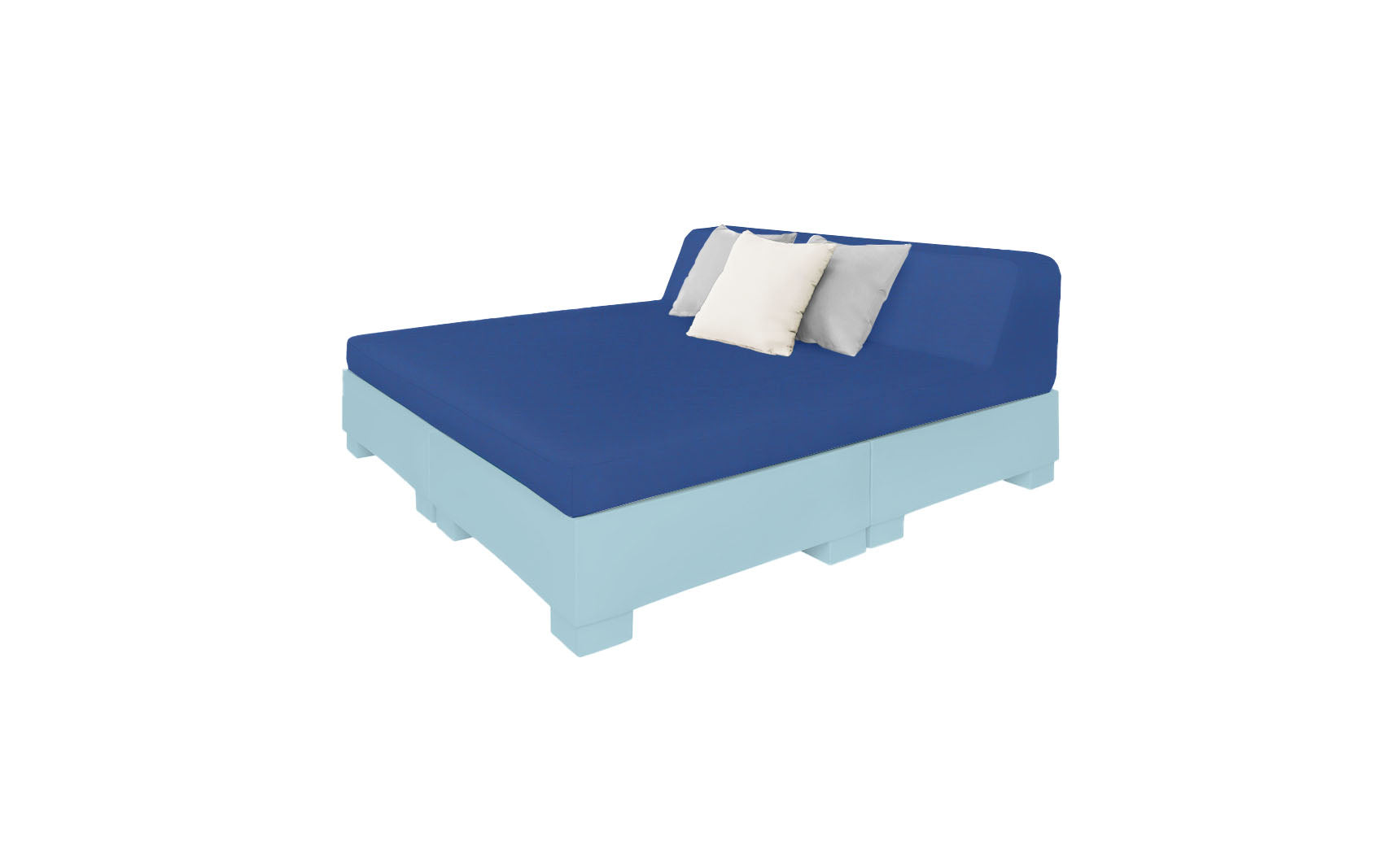 Ledge Lounger Affinity Square Sunbed with Backrest Cushion