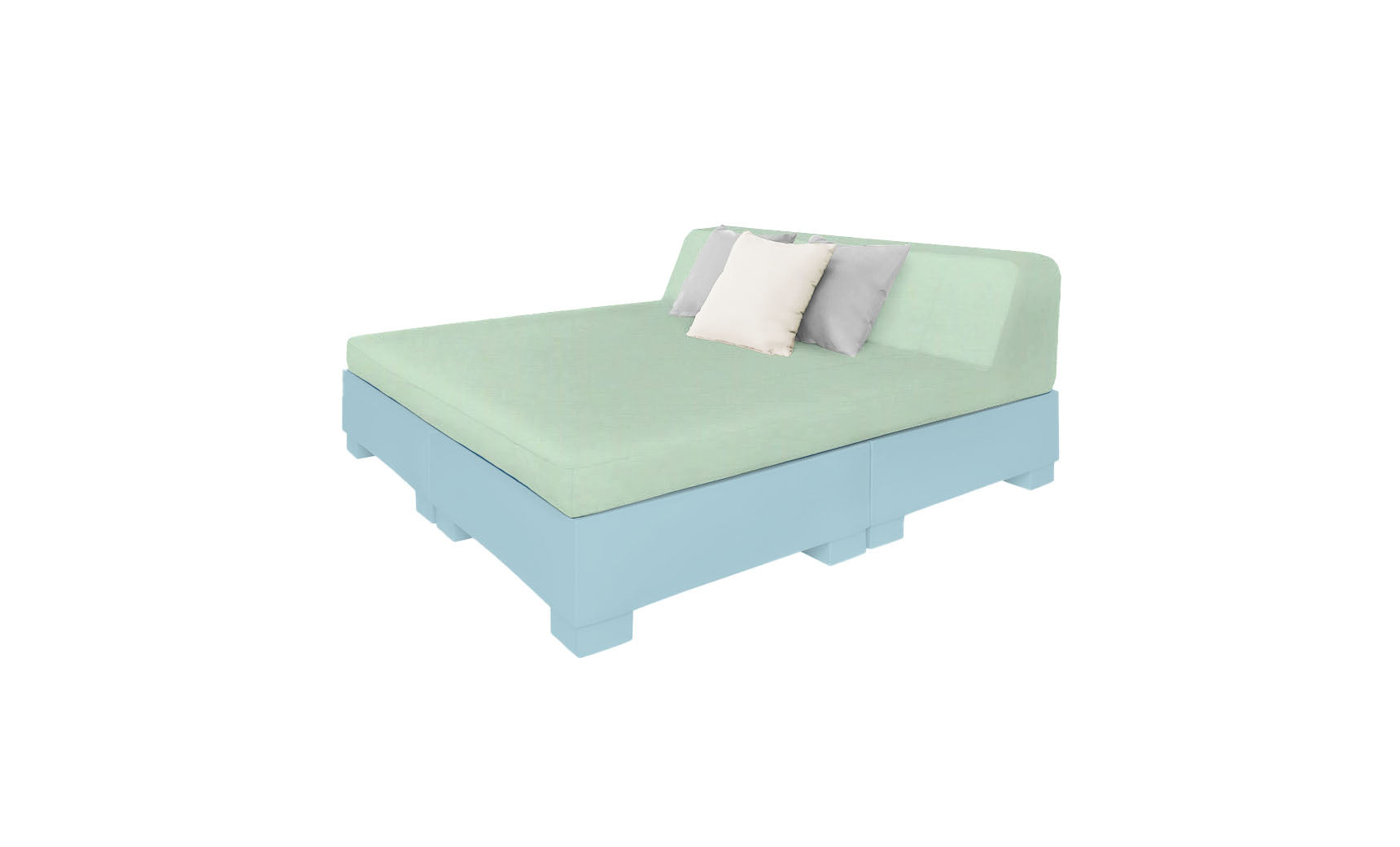 Ledge Lounger Affinity Square Sunbed with Backrest Cushion