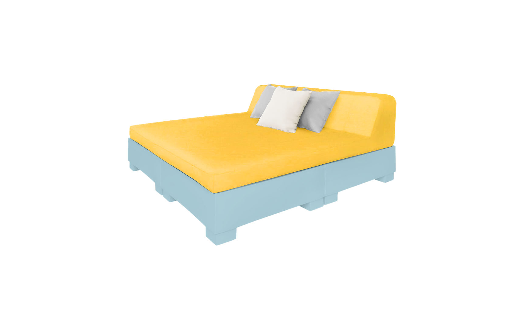 Ledge Lounger Affinity Square Sunbed with Backrest Cushion