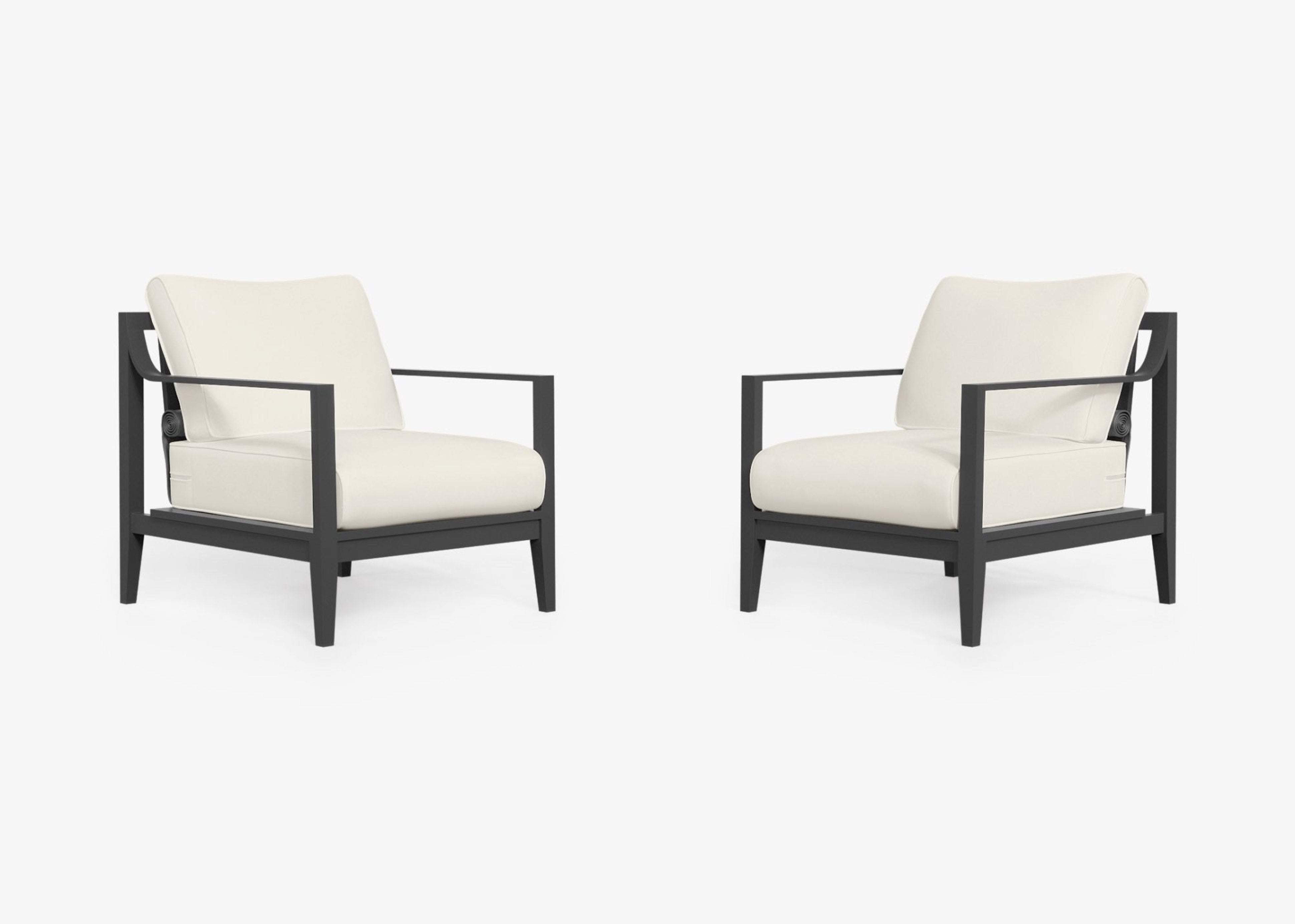Aluminum Outdoor Armchair Conversation Set By Outer