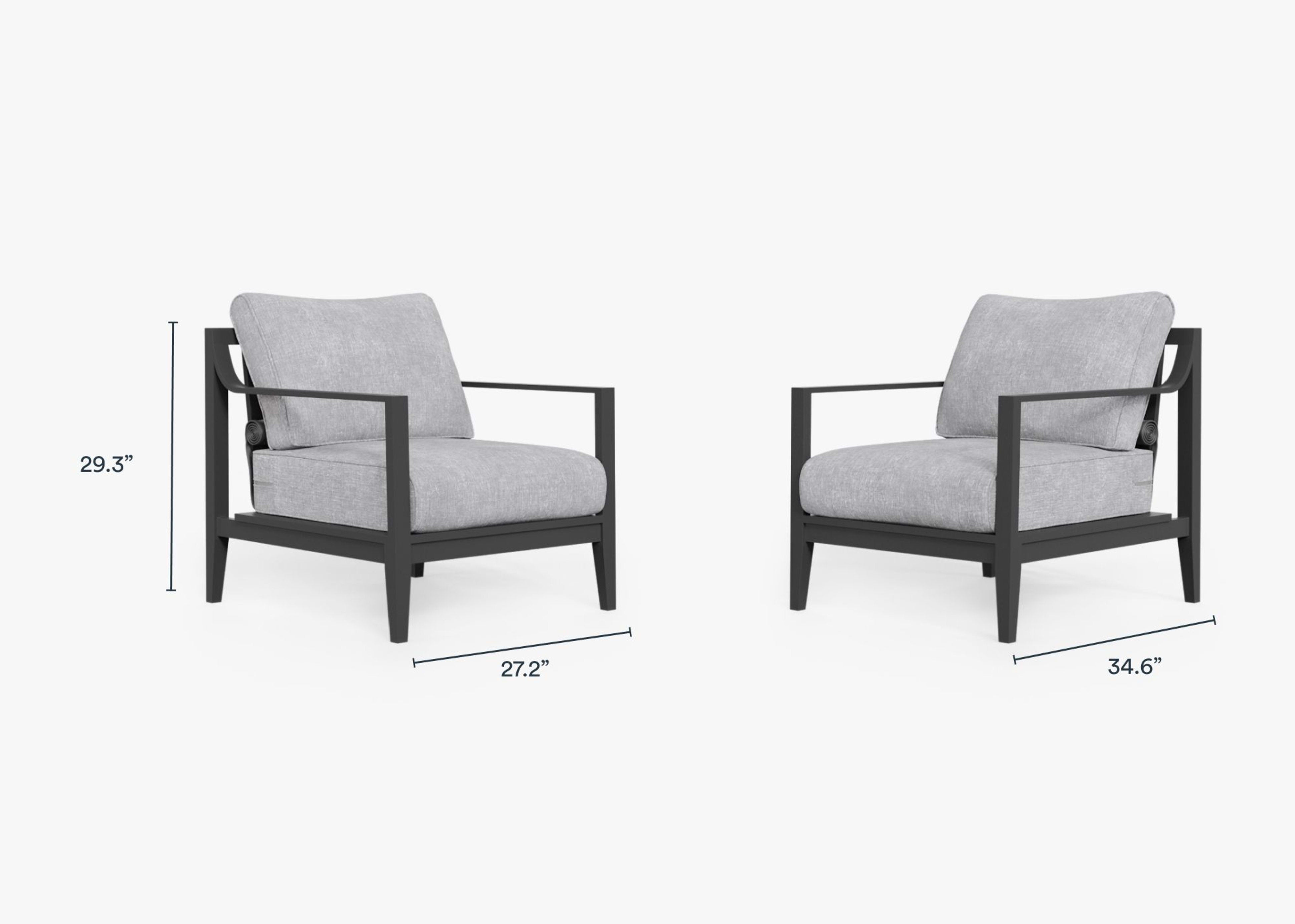 Aluminum Outdoor Armchair Conversation Set By Outer