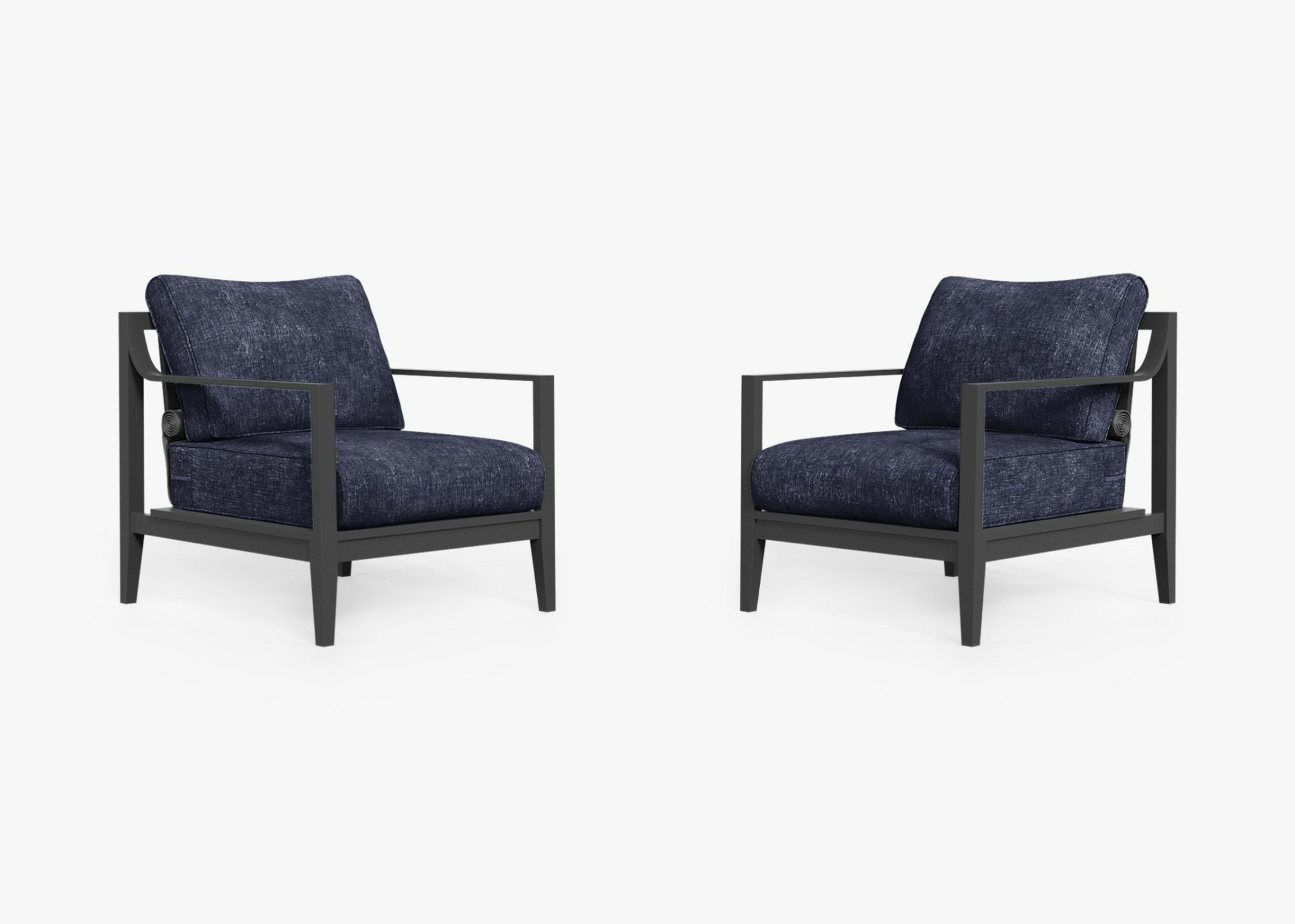 Aluminum Outdoor Armchair Conversation Set By Outer