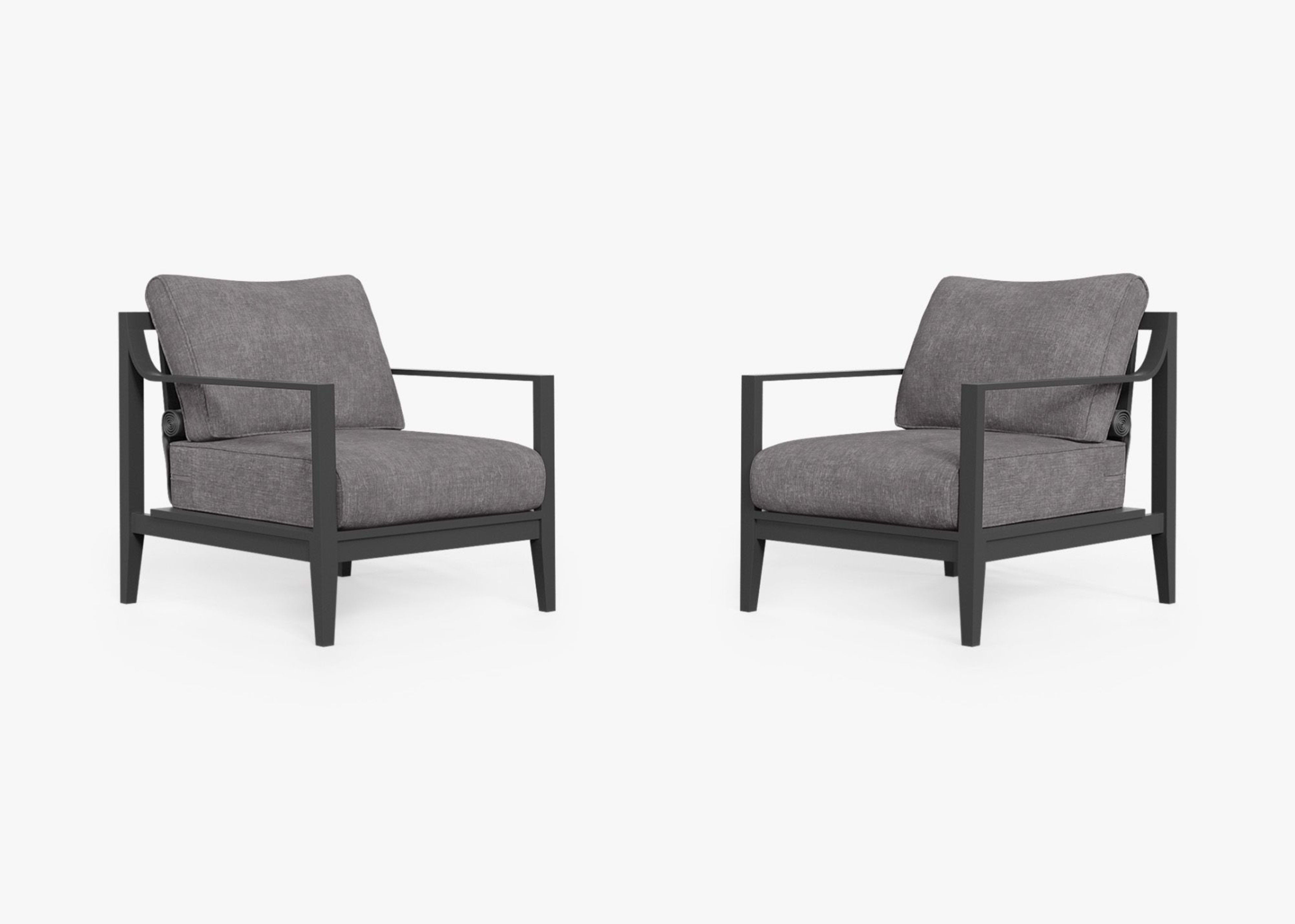 Aluminum Outdoor Armchair Conversation Set By Outer