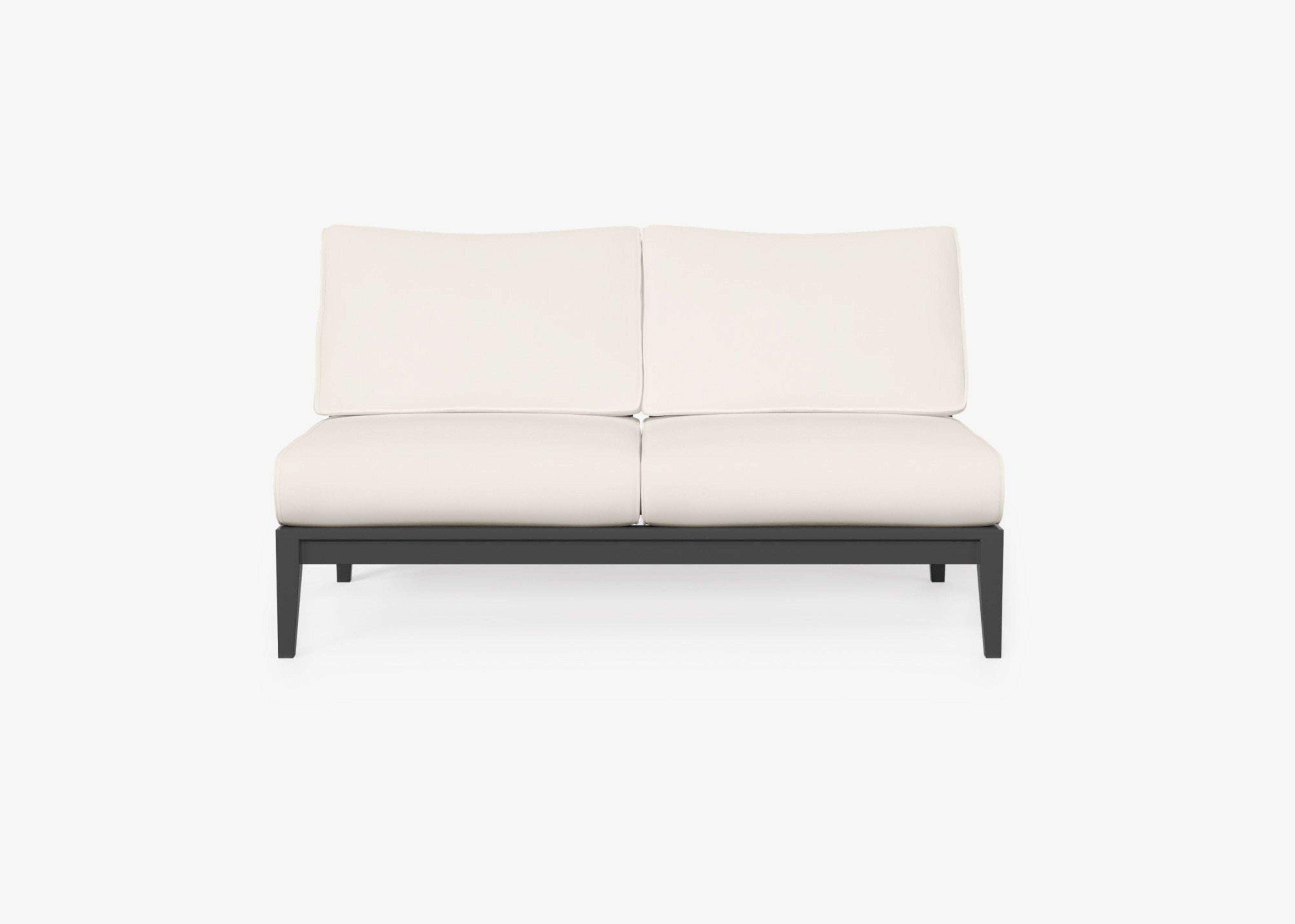 Aluminum Outdoor Armless Loveseat By Outer
