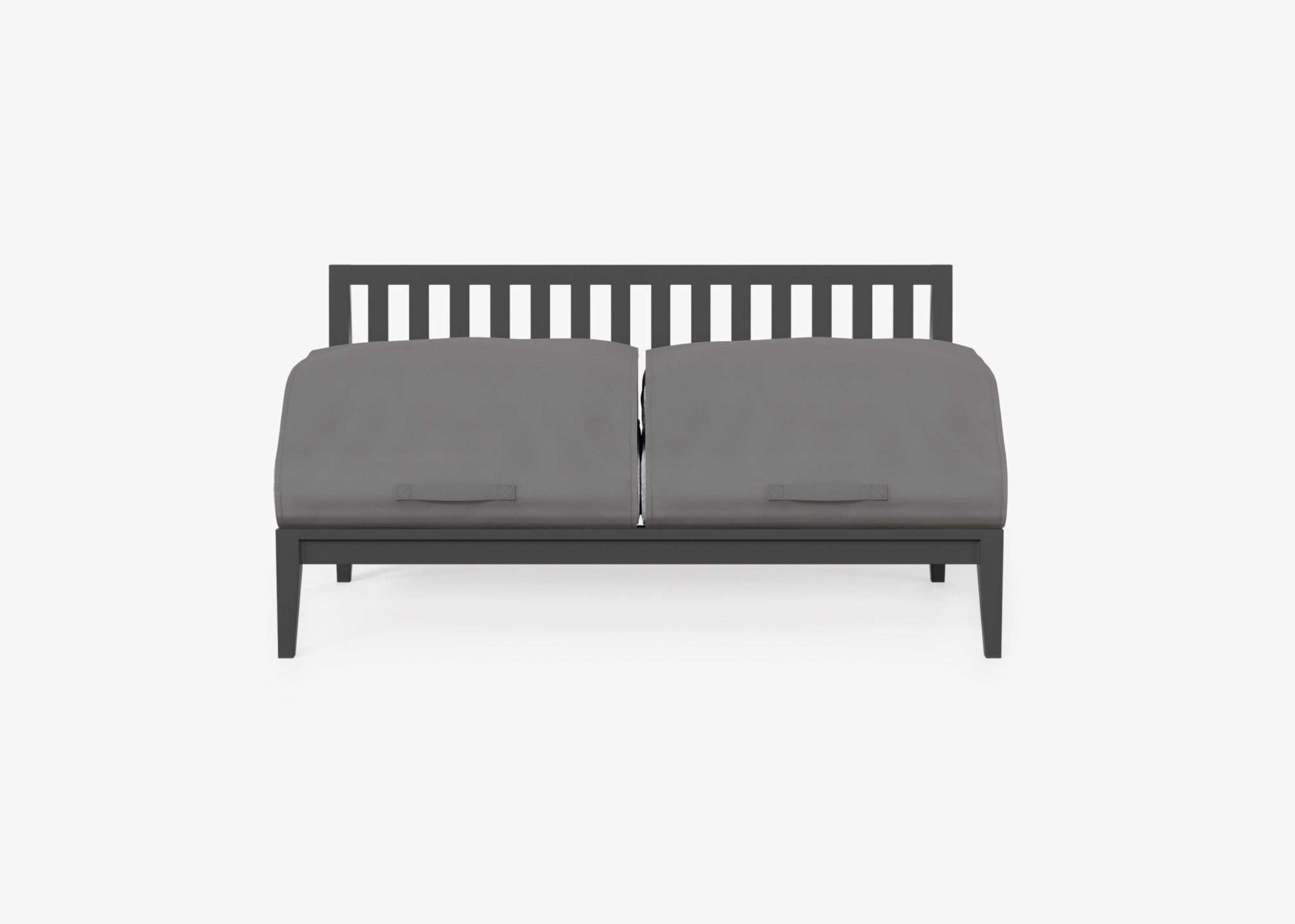 Aluminum Outdoor Armless Loveseat By Outer