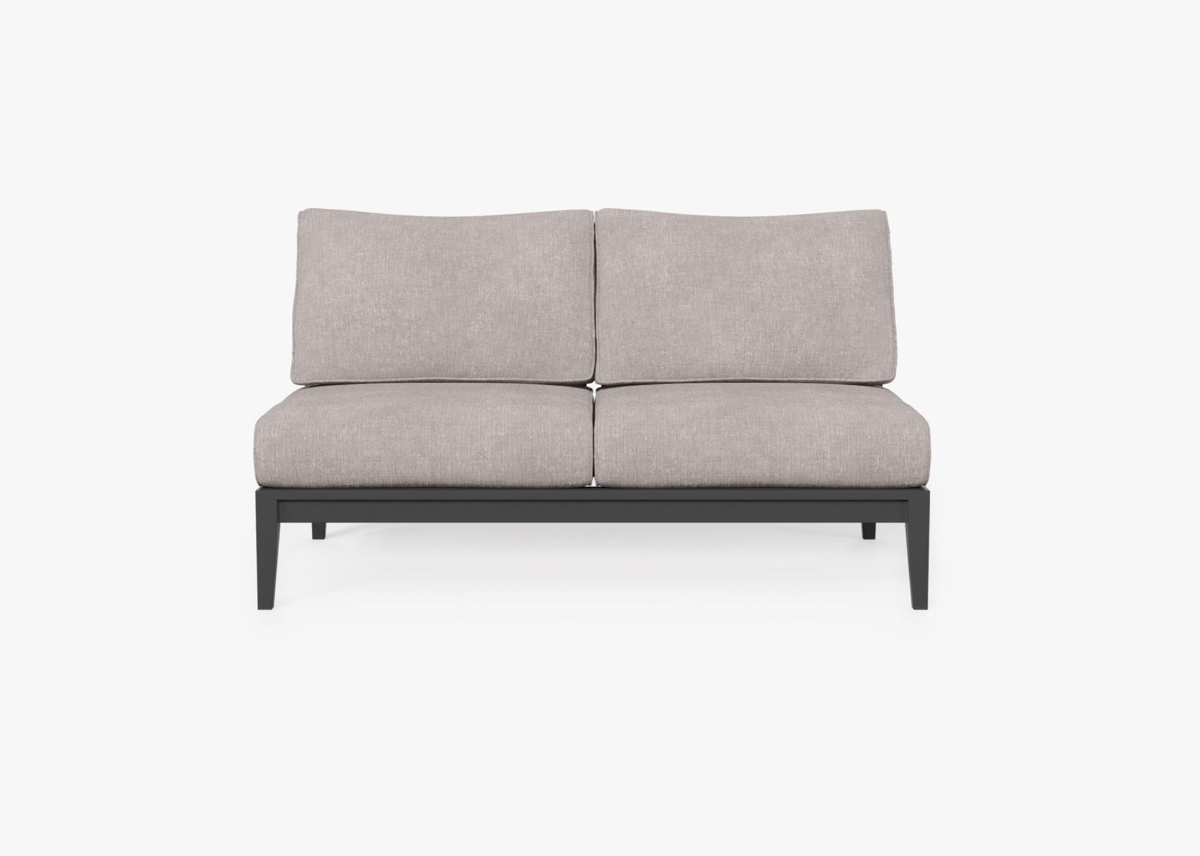 Aluminum Outdoor Armless Loveseat By Outer