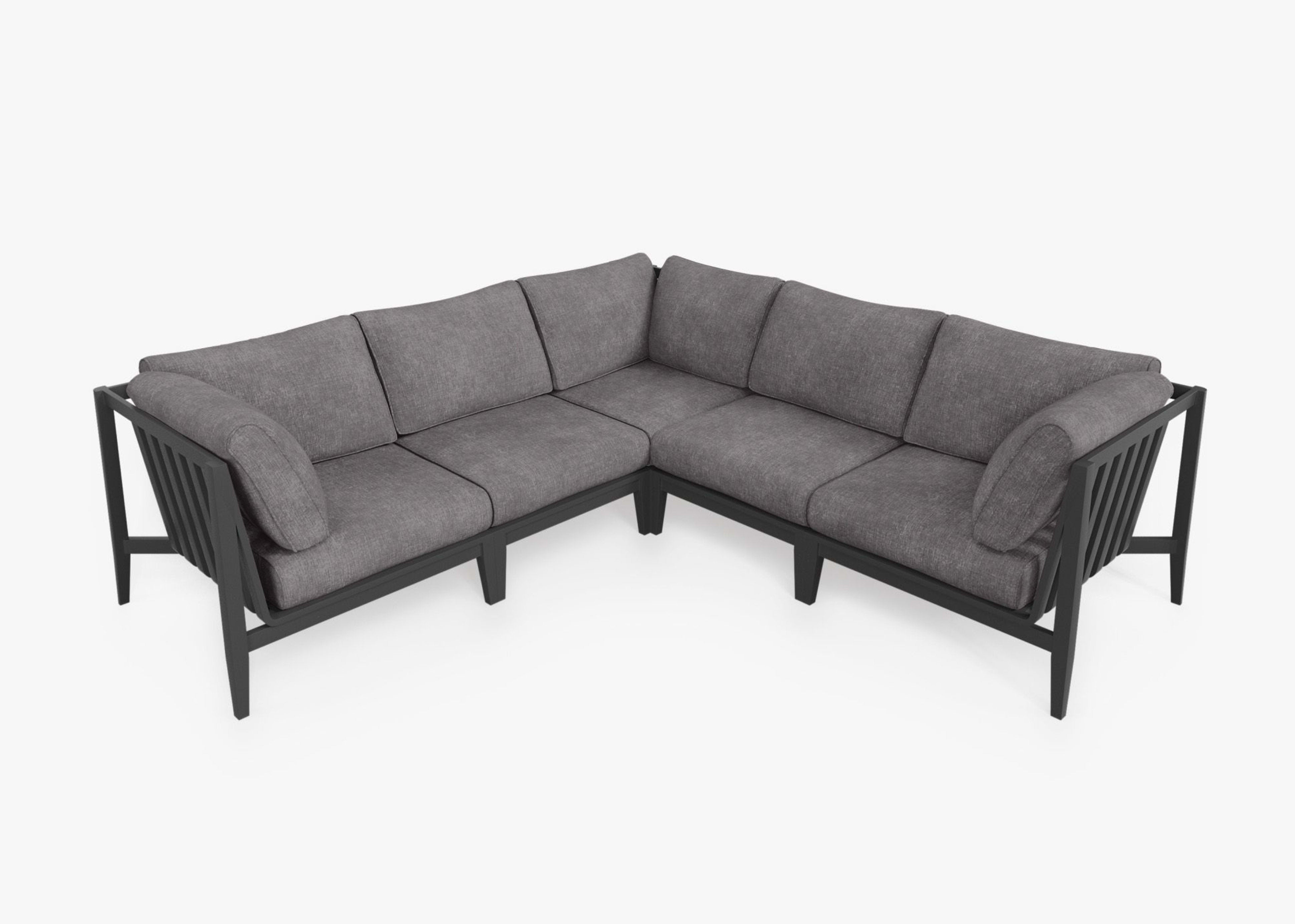 Aluminum Outdoor Corner Sectional - 5 Seat By Outer