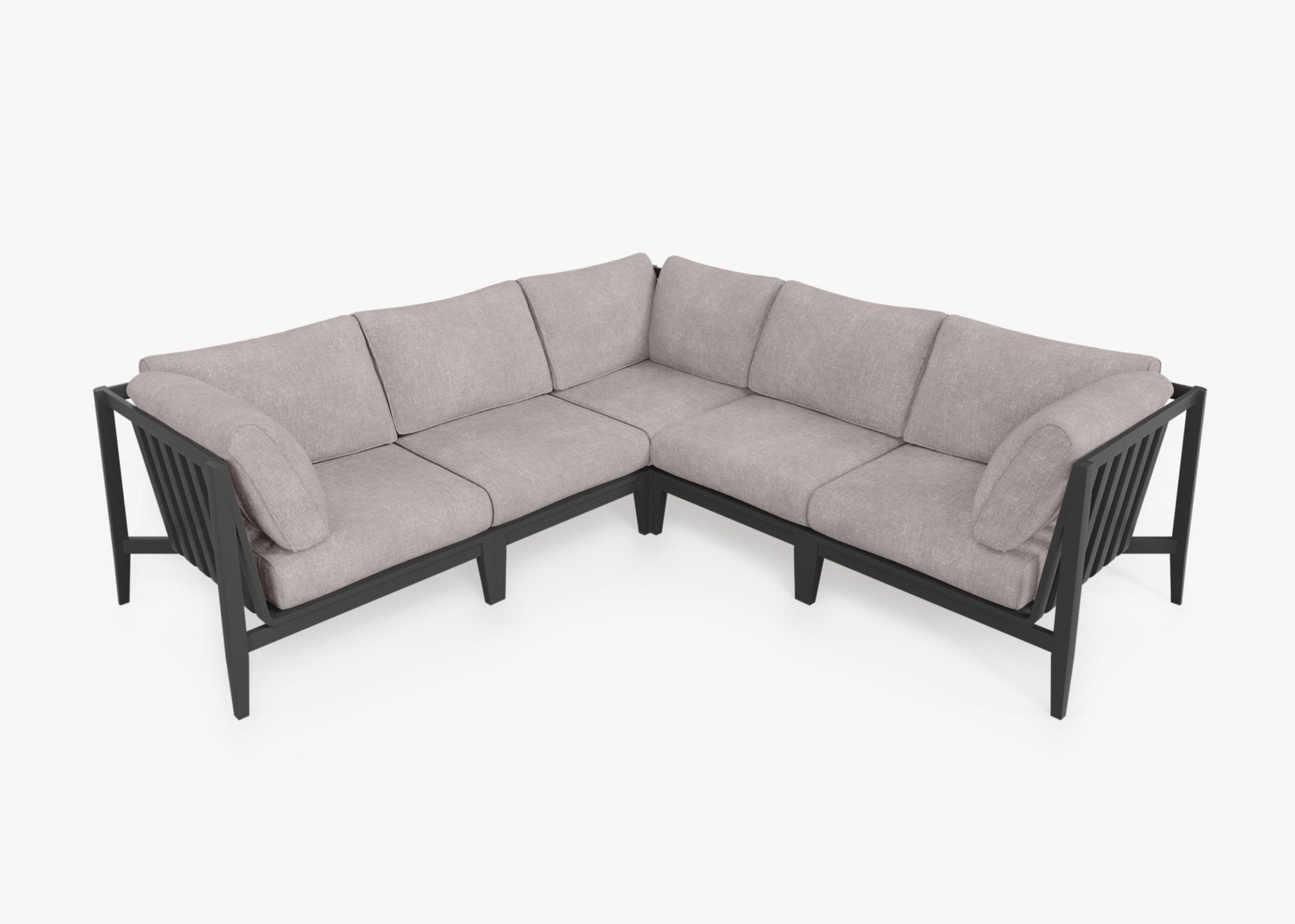 Aluminum Outdoor Corner Sectional - 5 Seat By Outer
