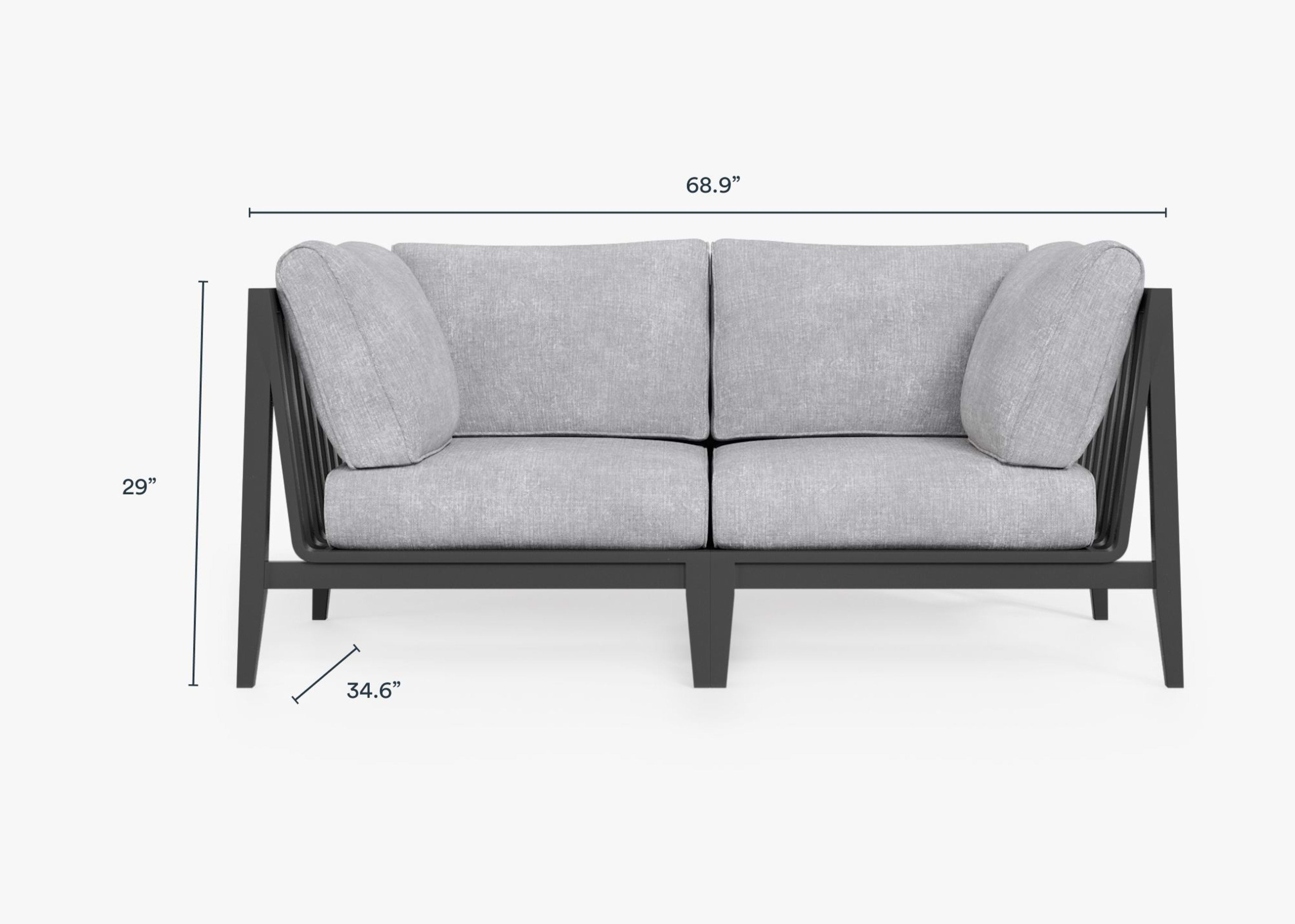 Aluminum Outdoor Loveseat By Outer