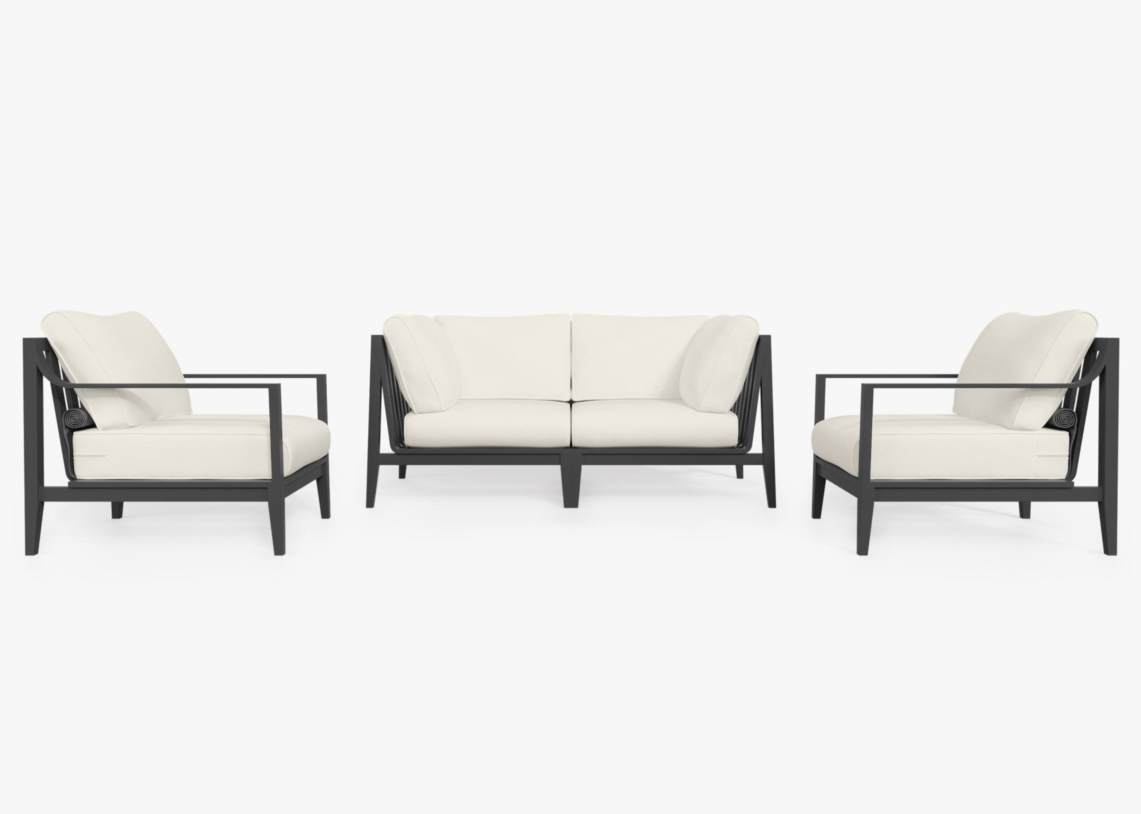Aluminum Outdoor Loveseat with Armchairs - 4 Seat By Outer