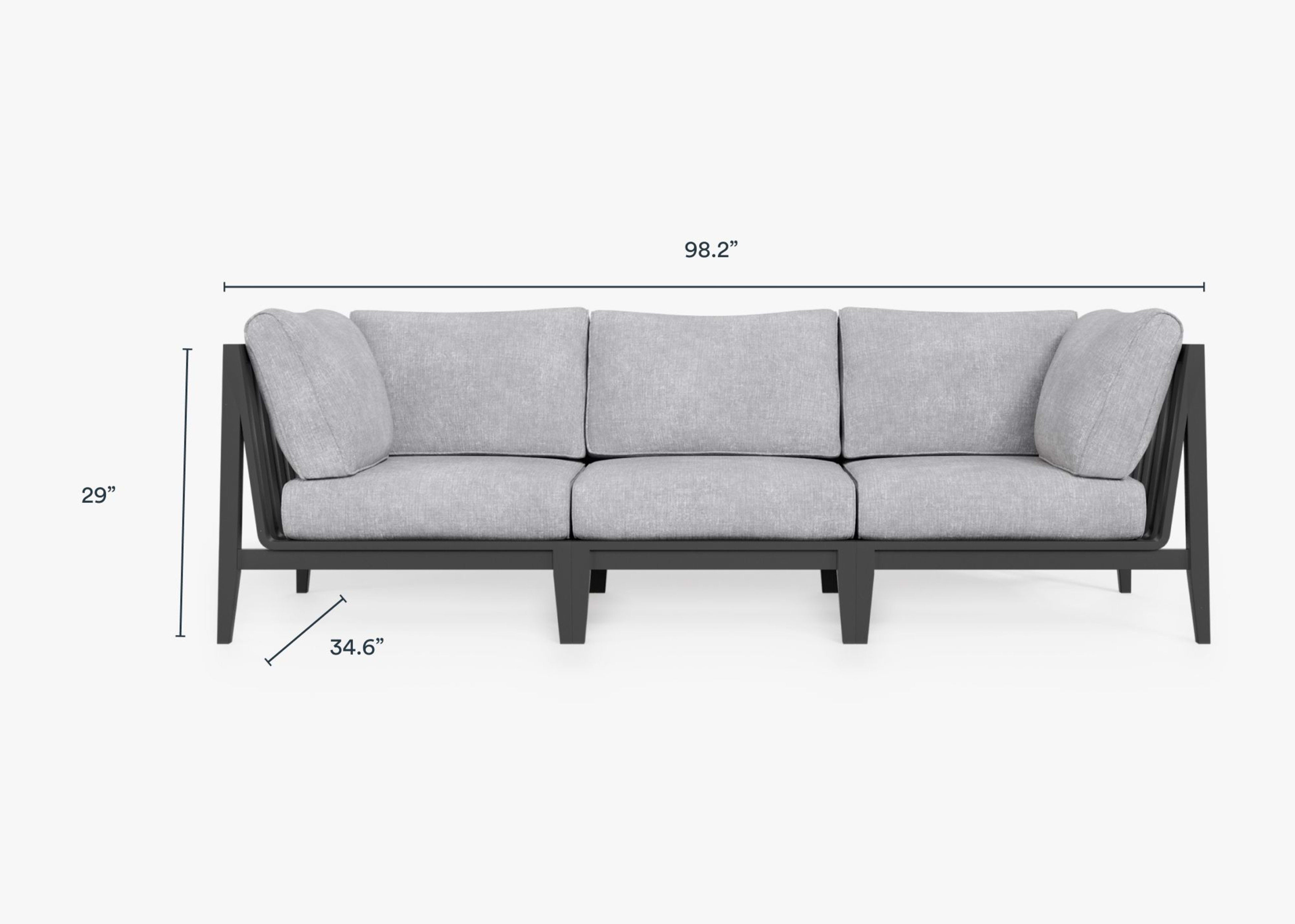 Aluminum Outdoor Sofa - 3 Seat By Outer