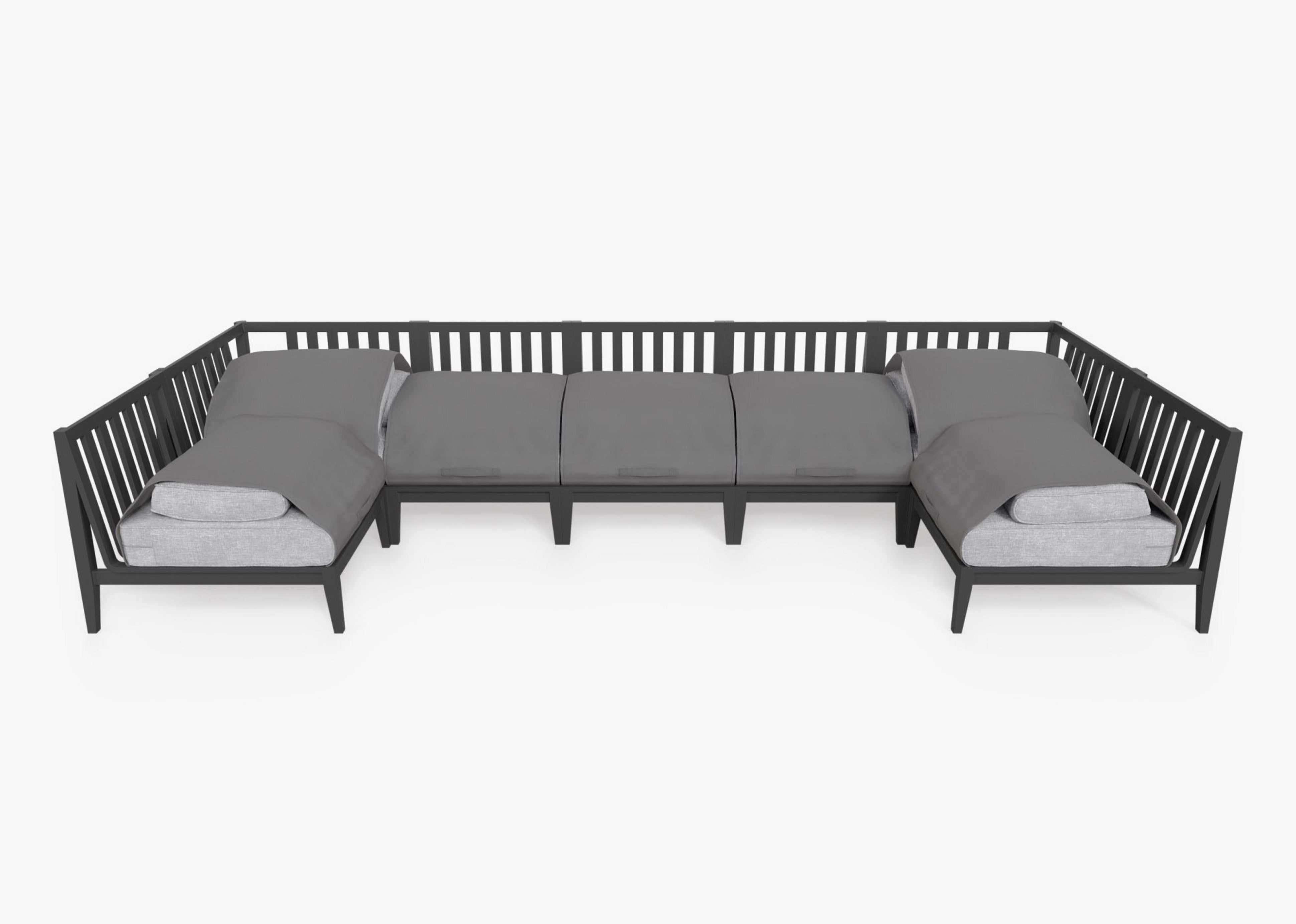 Aluminum Outdoor U Sectional - 7 Seat By Outer