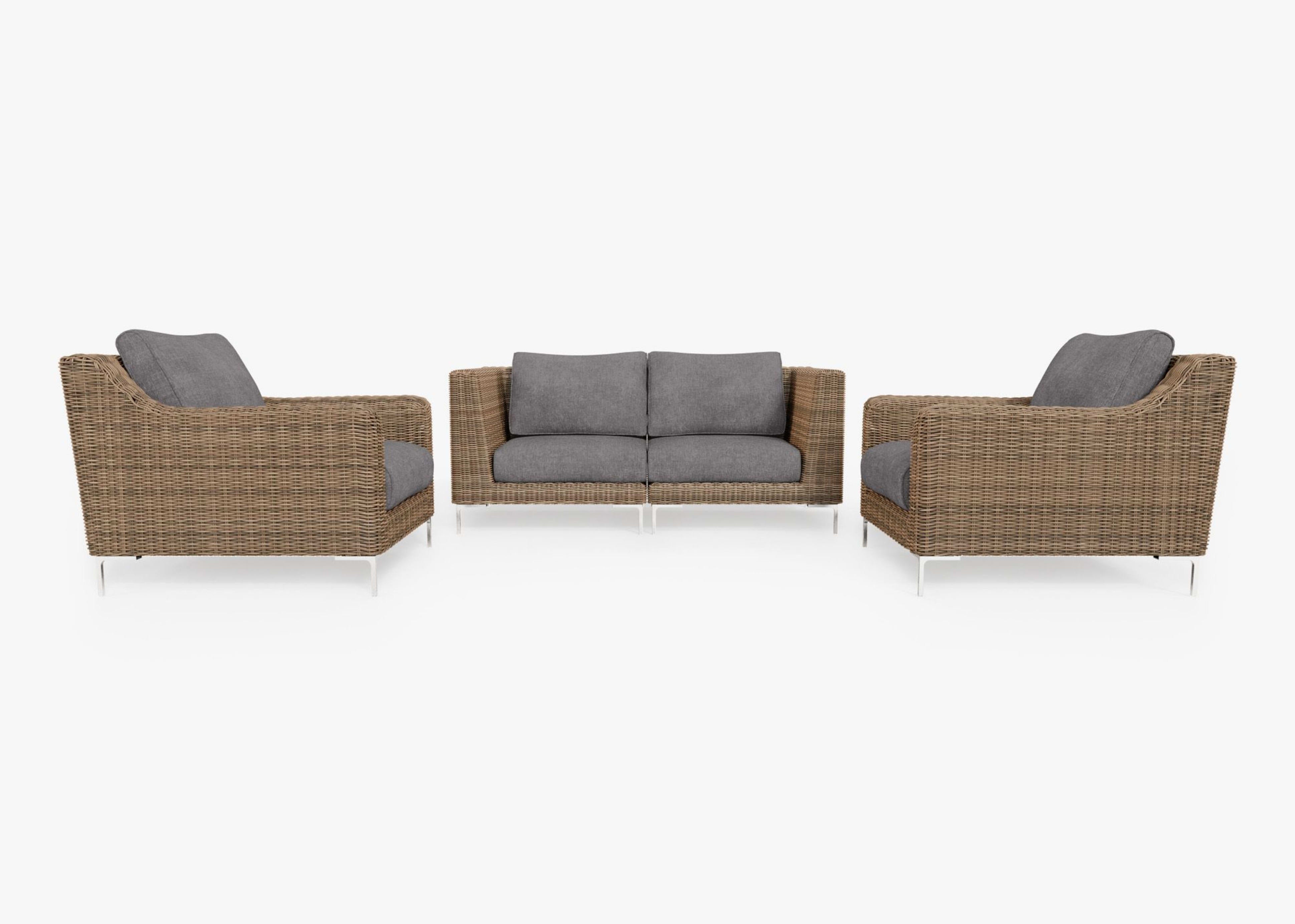 Wicker Outdoor Loveseat with Armchairs - 4 Seat By Outer