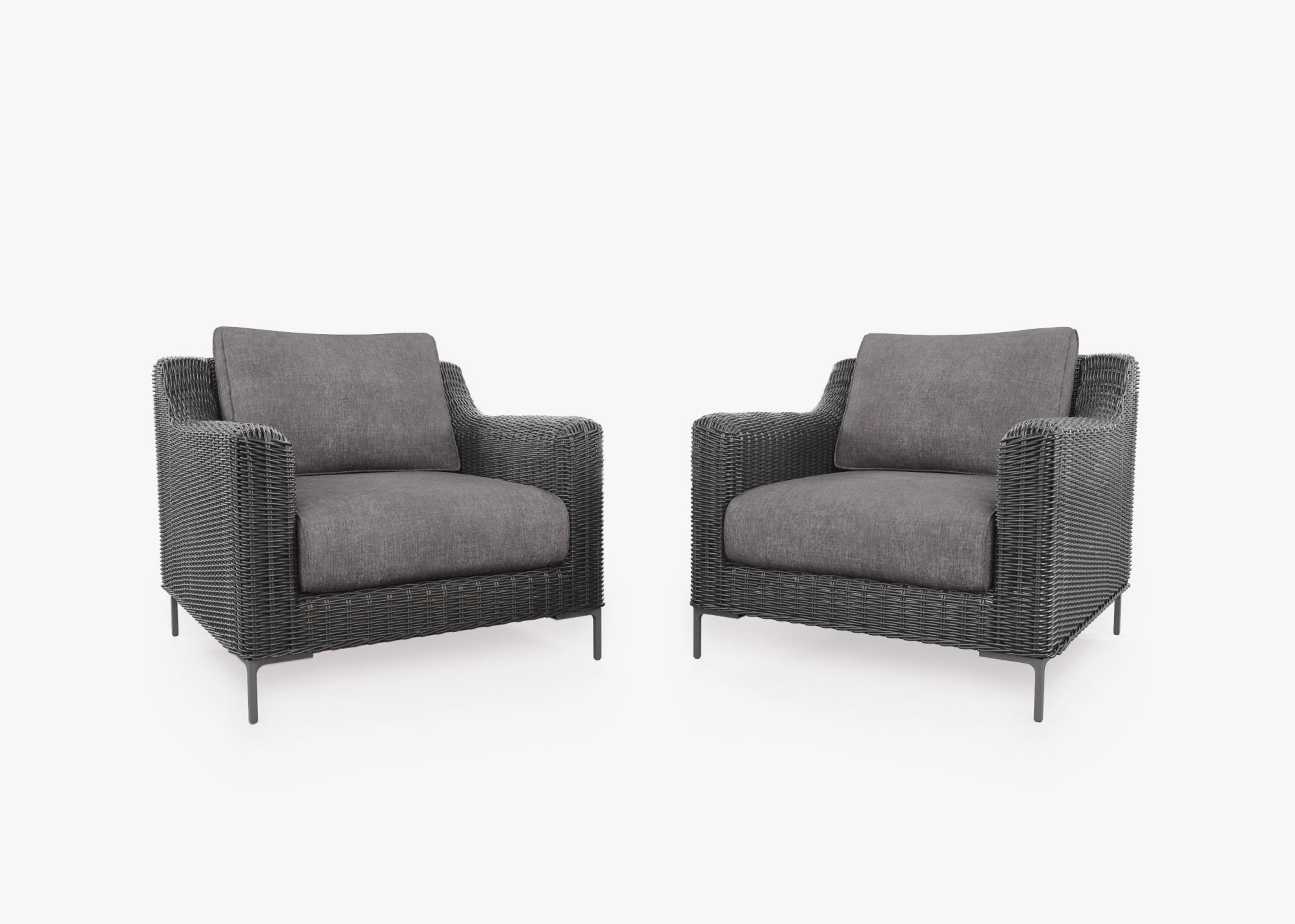 Wicker Outdoor Armchair Conversation Set By Outer
