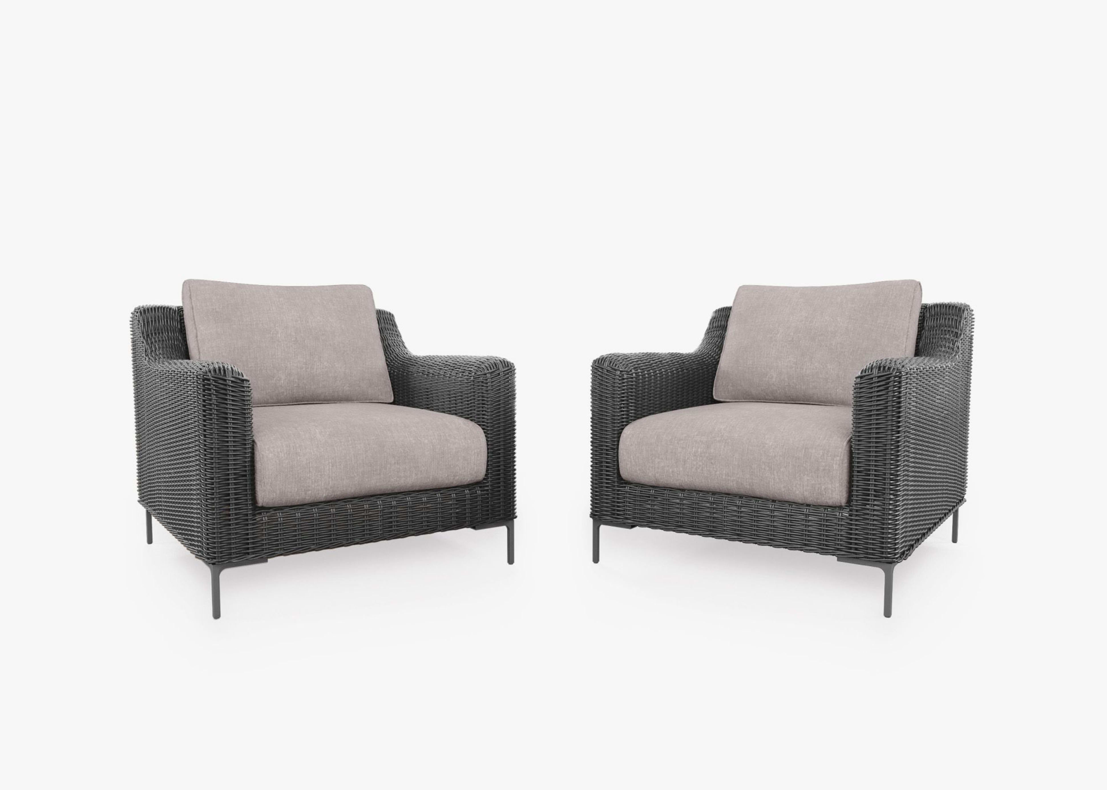 Wicker Outdoor Armchair Conversation Set By Outer