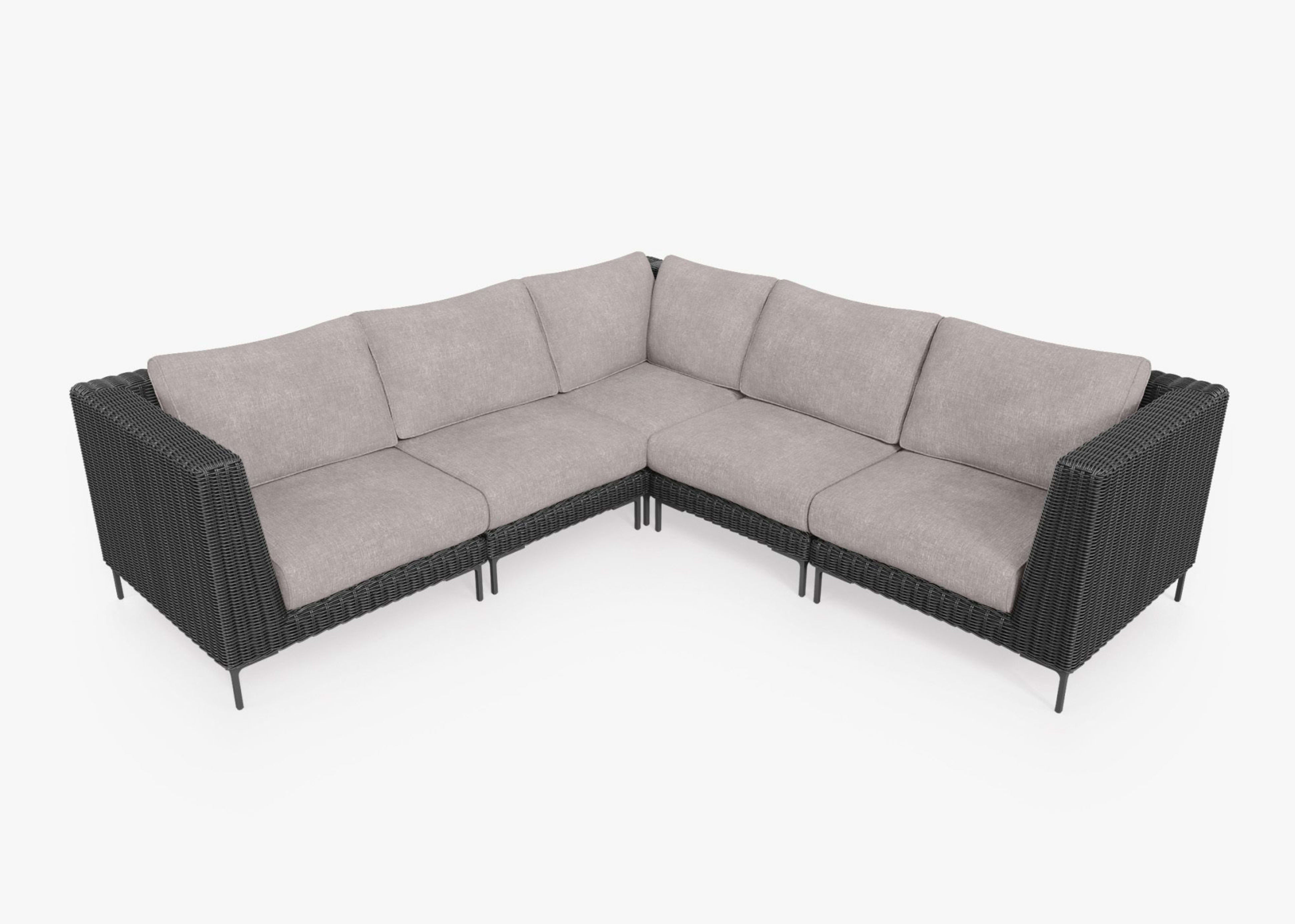 Wicker Outdoor Corner Sectional - 5 Seat By Outer