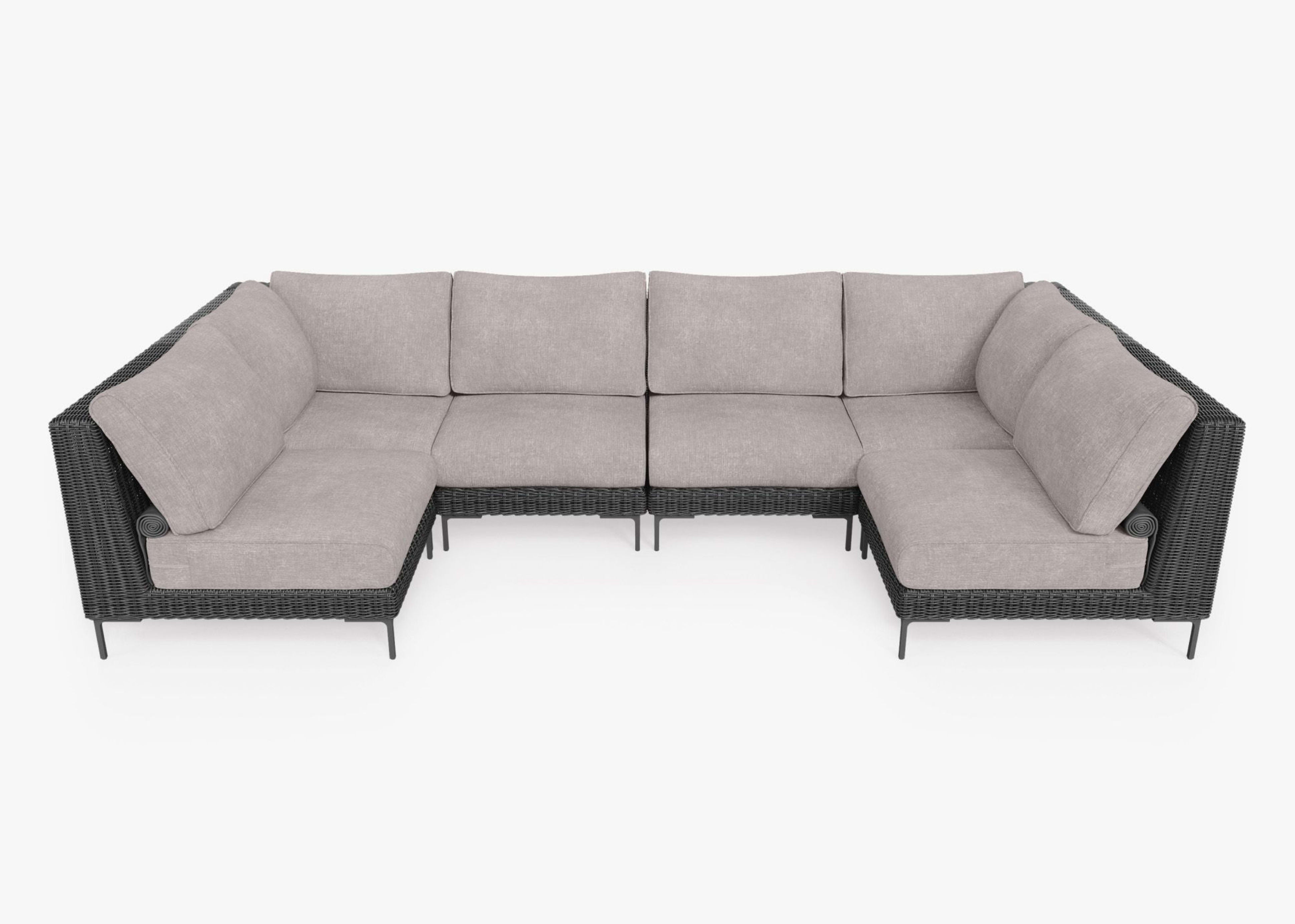 Wicker Outdoor U Sectional - 6 Seat By Outer