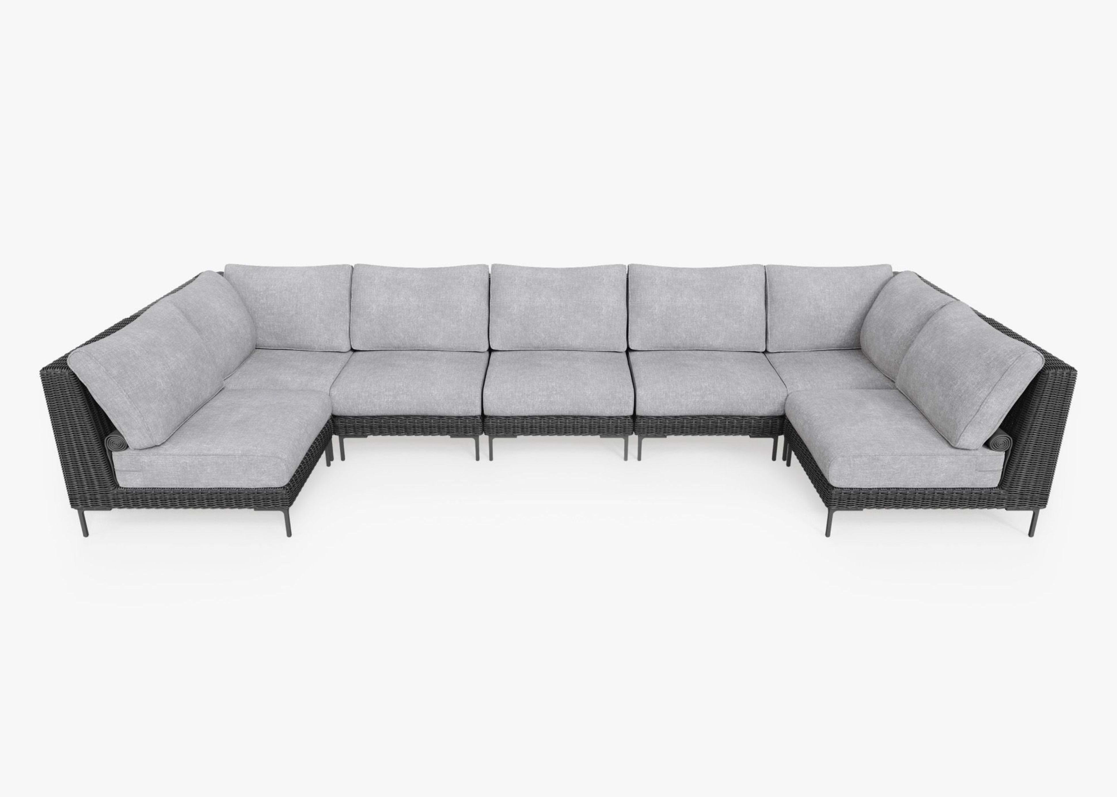 Wicker Outdoor U Sectional - 7 Seat By Outer
