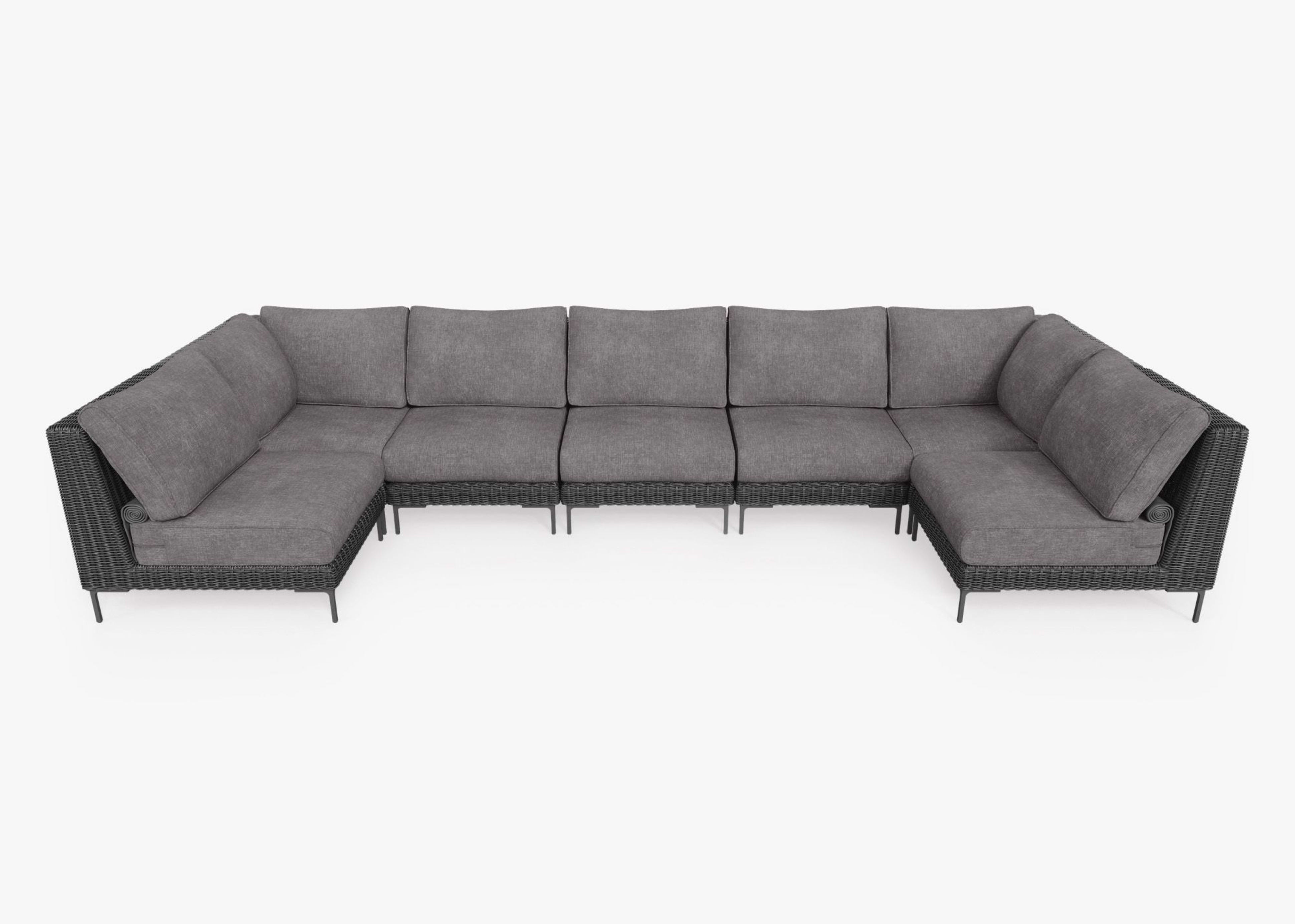 Wicker Outdoor U Sectional - 7 Seat By Outer