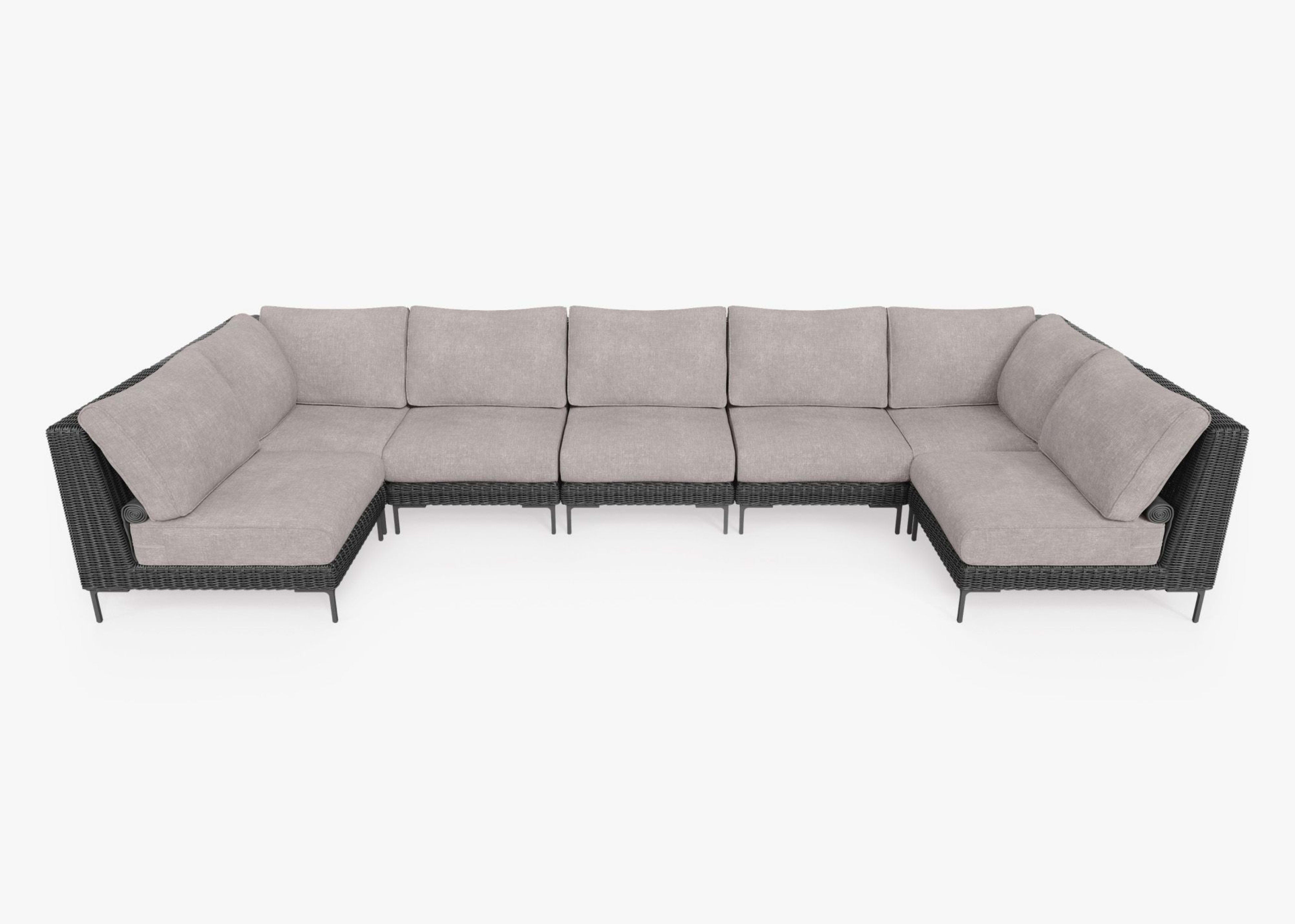 Wicker Outdoor U Sectional - 7 Seat By Outer