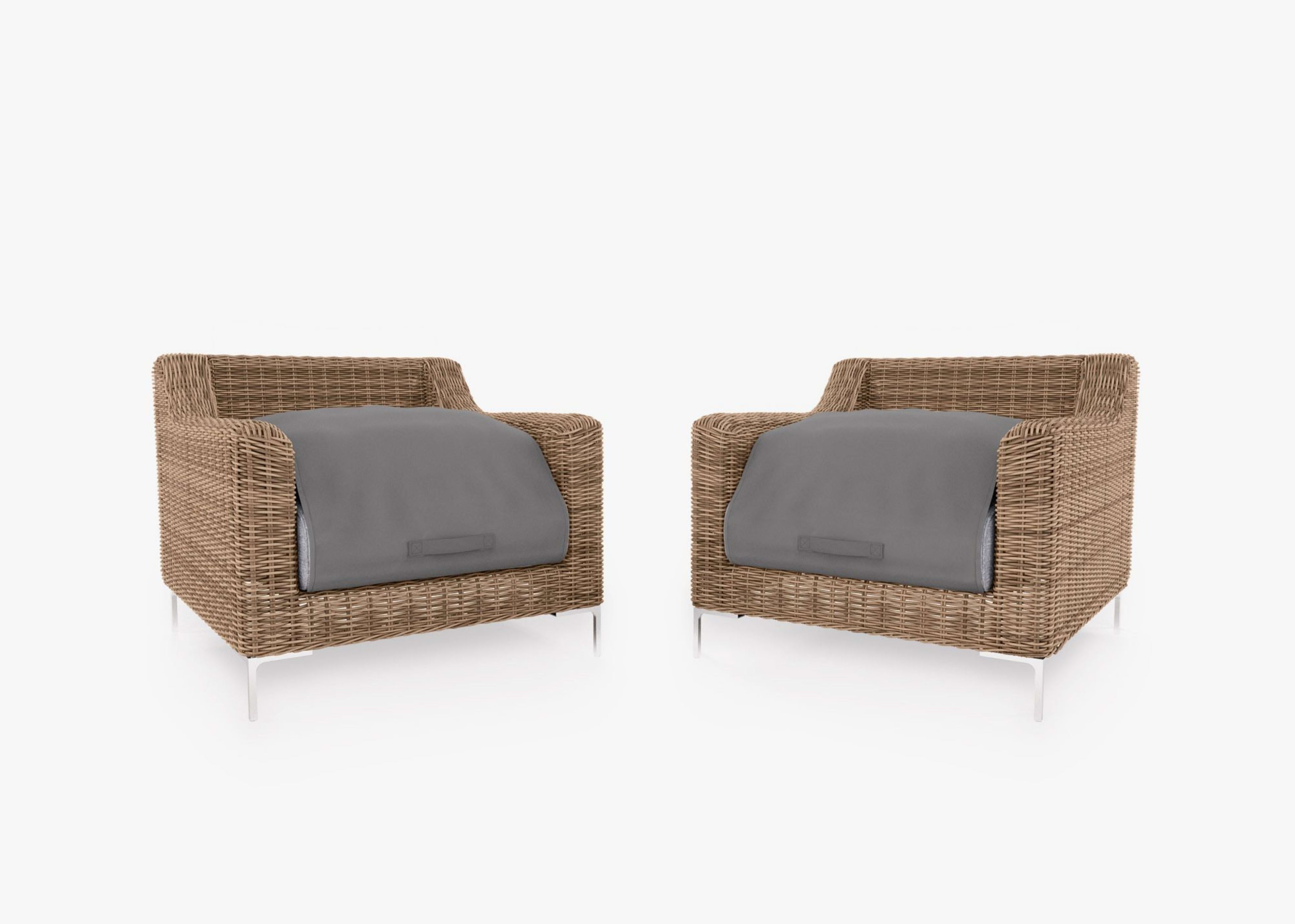 Wicker Outdoor Armchair Conversation Set By Outer