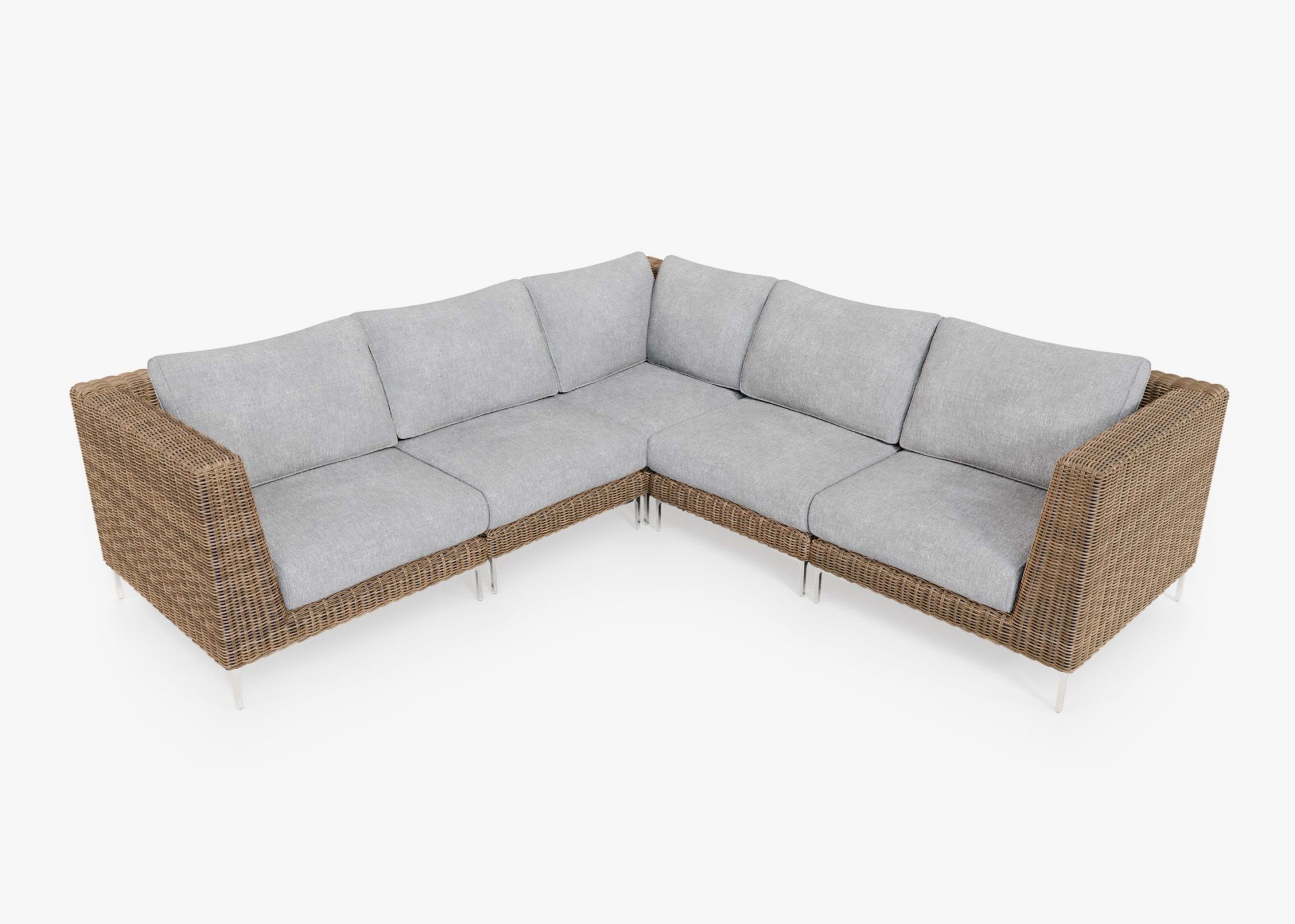 Wicker Outdoor Corner Sectional - 5 Seat By Outer