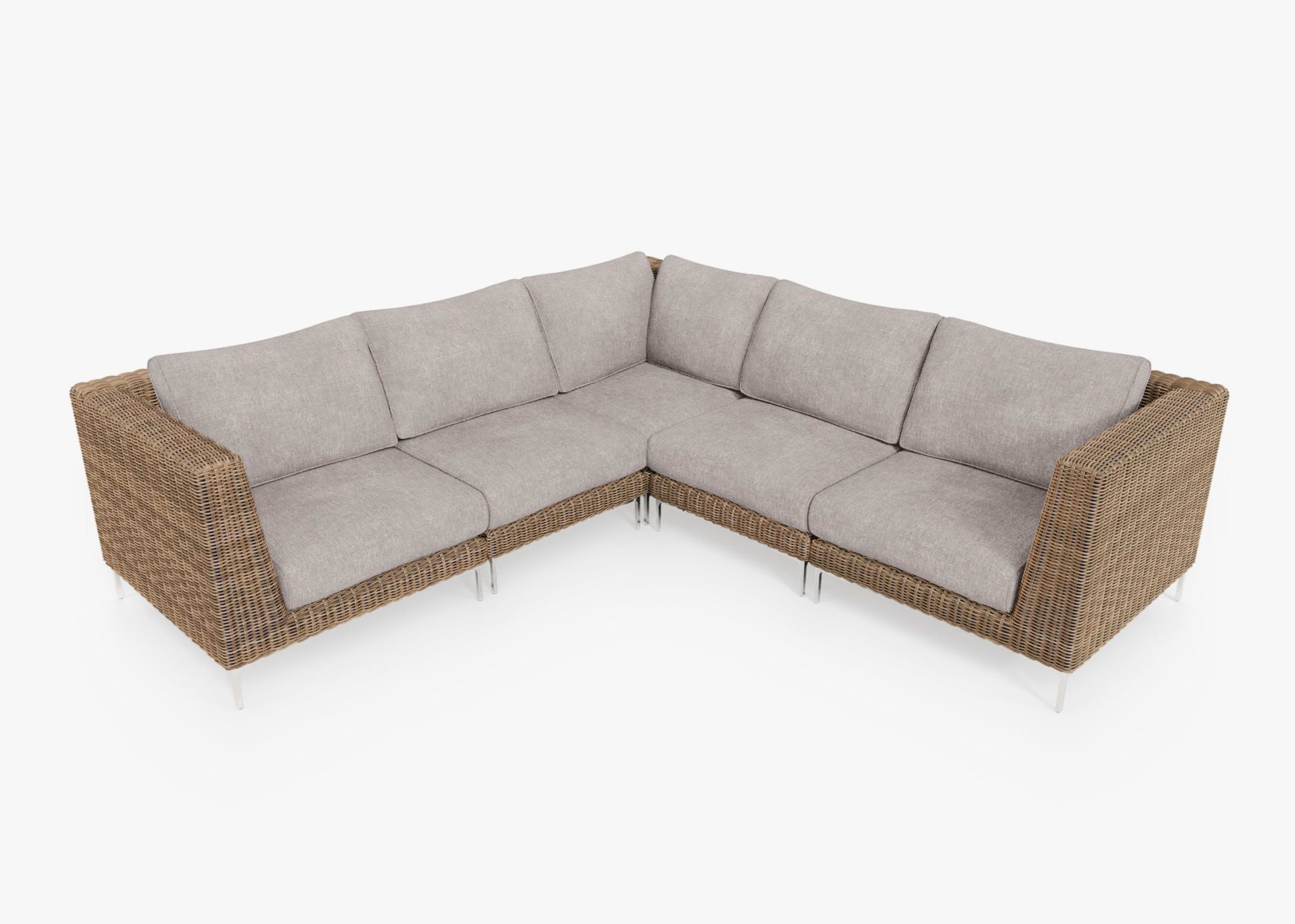 Wicker Outdoor Corner Sectional - 5 Seat By Outer