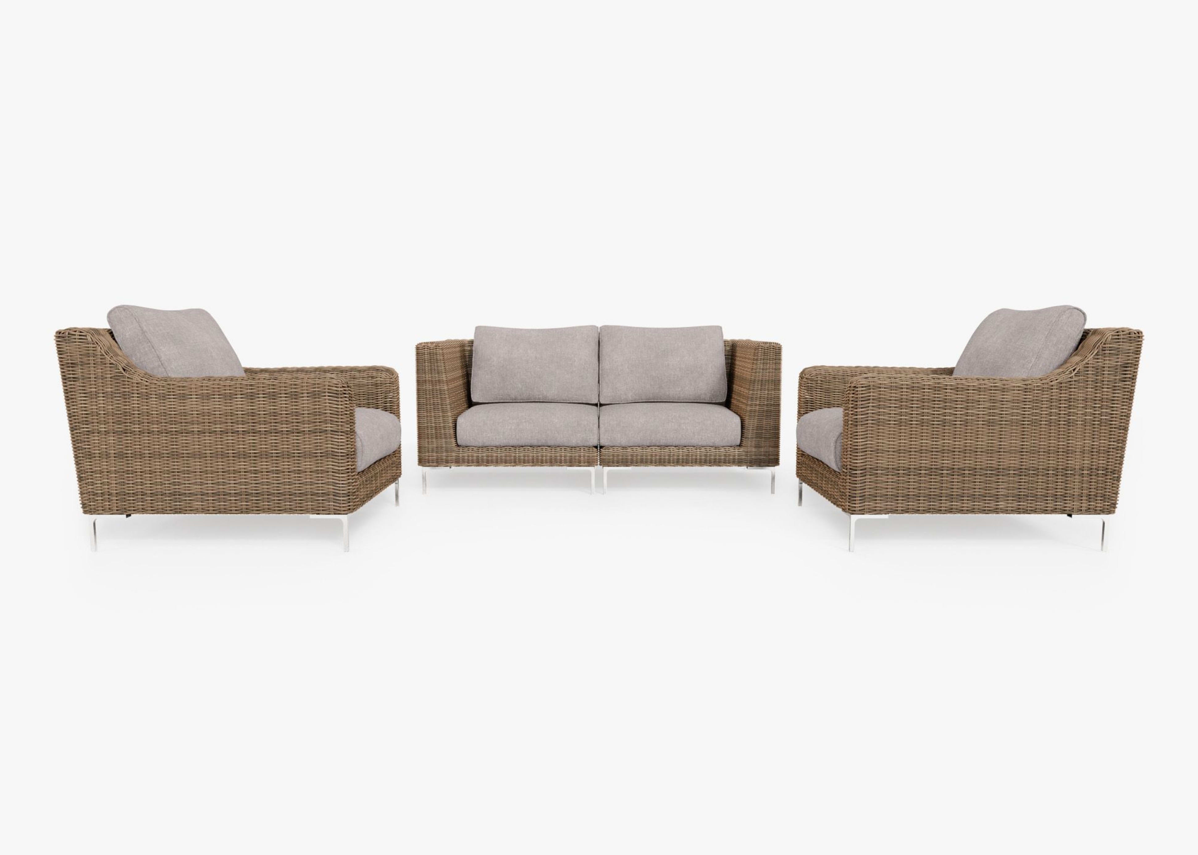 Wicker Outdoor Loveseat with Armchairs - 4 Seat By Outer