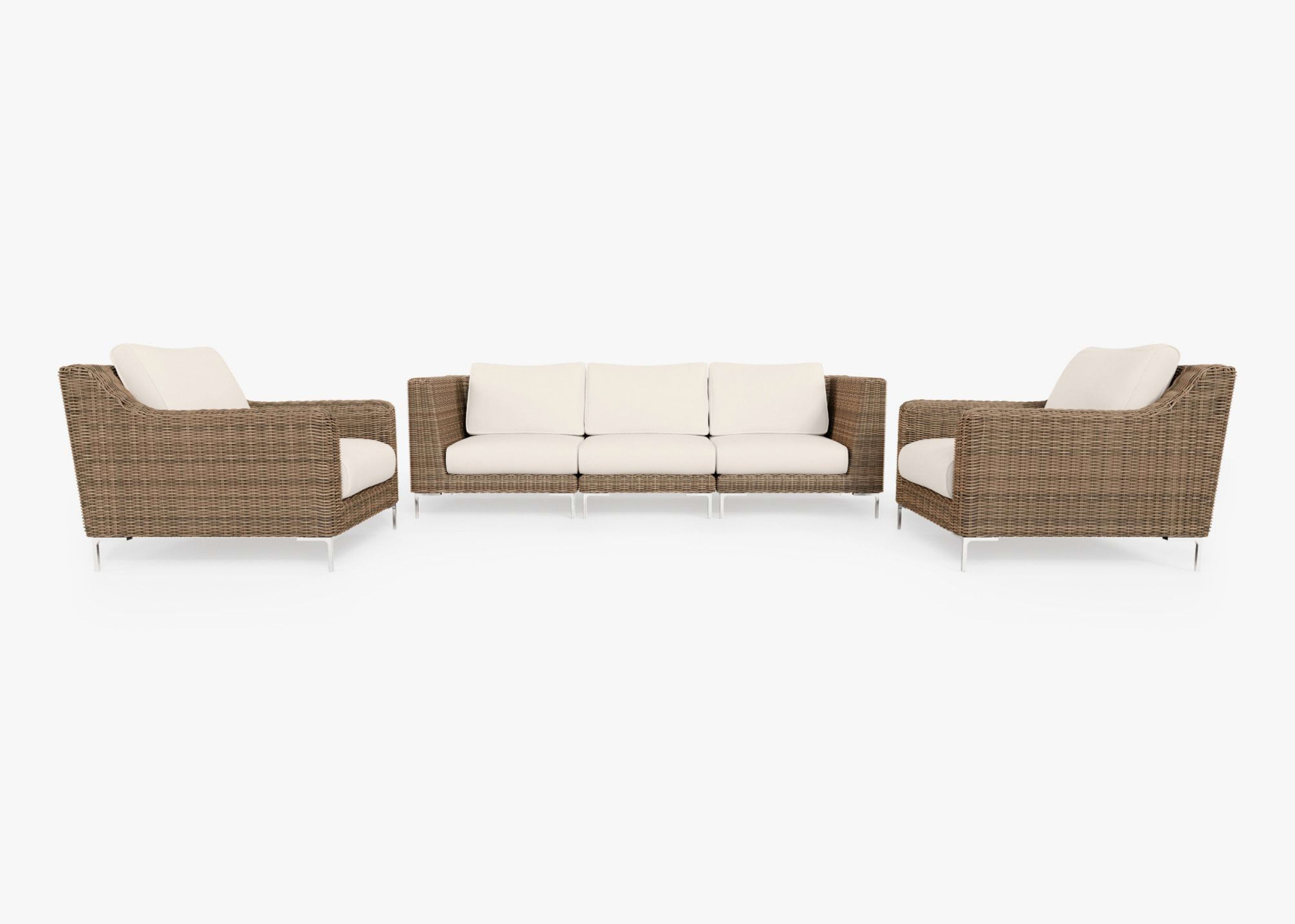 Wicker Outdoor Sofa with Armchairs - 5 Seat By Outer