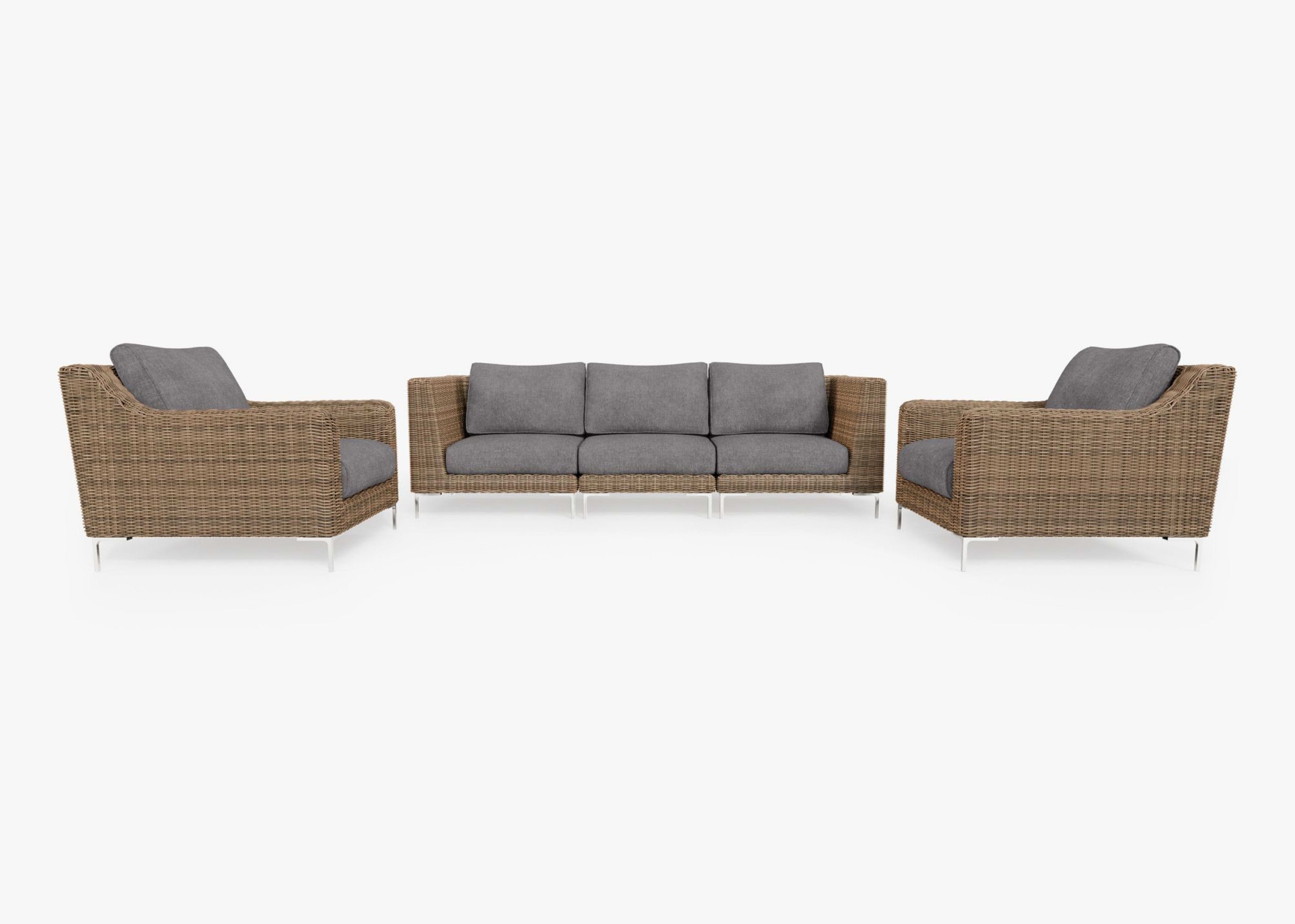 Wicker Outdoor Sofa with Armchairs - 5 Seat By Outer