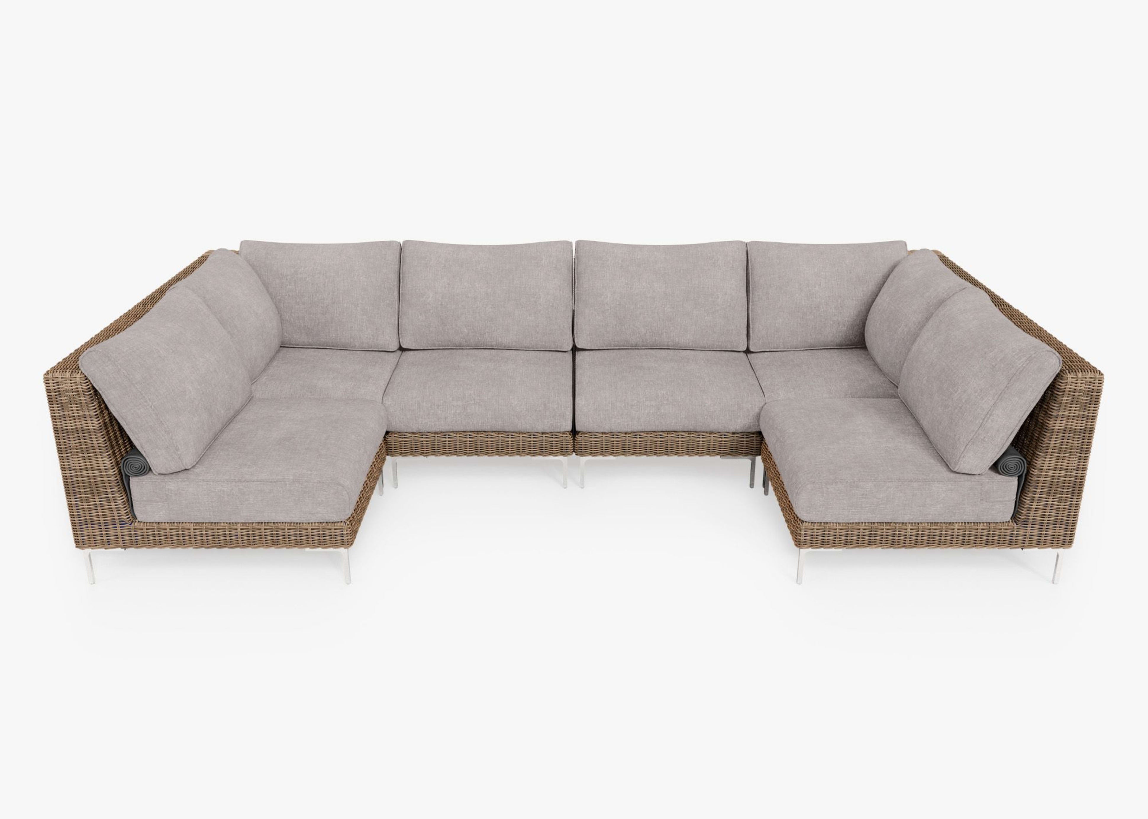 Wicker Outdoor U Sectional - 6 Seat By Outer