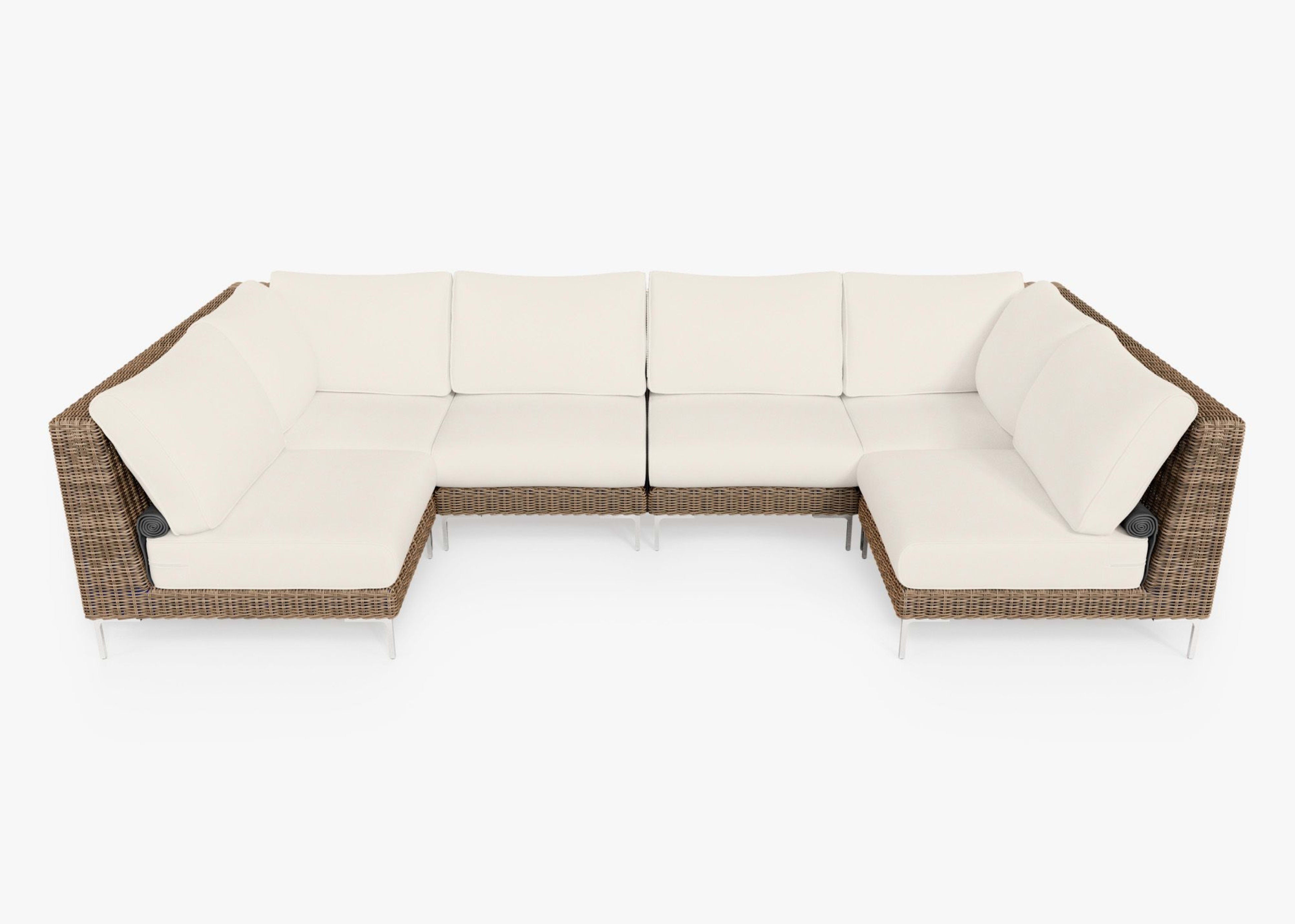 Wicker Outdoor U Sectional - 6 Seat By Outer