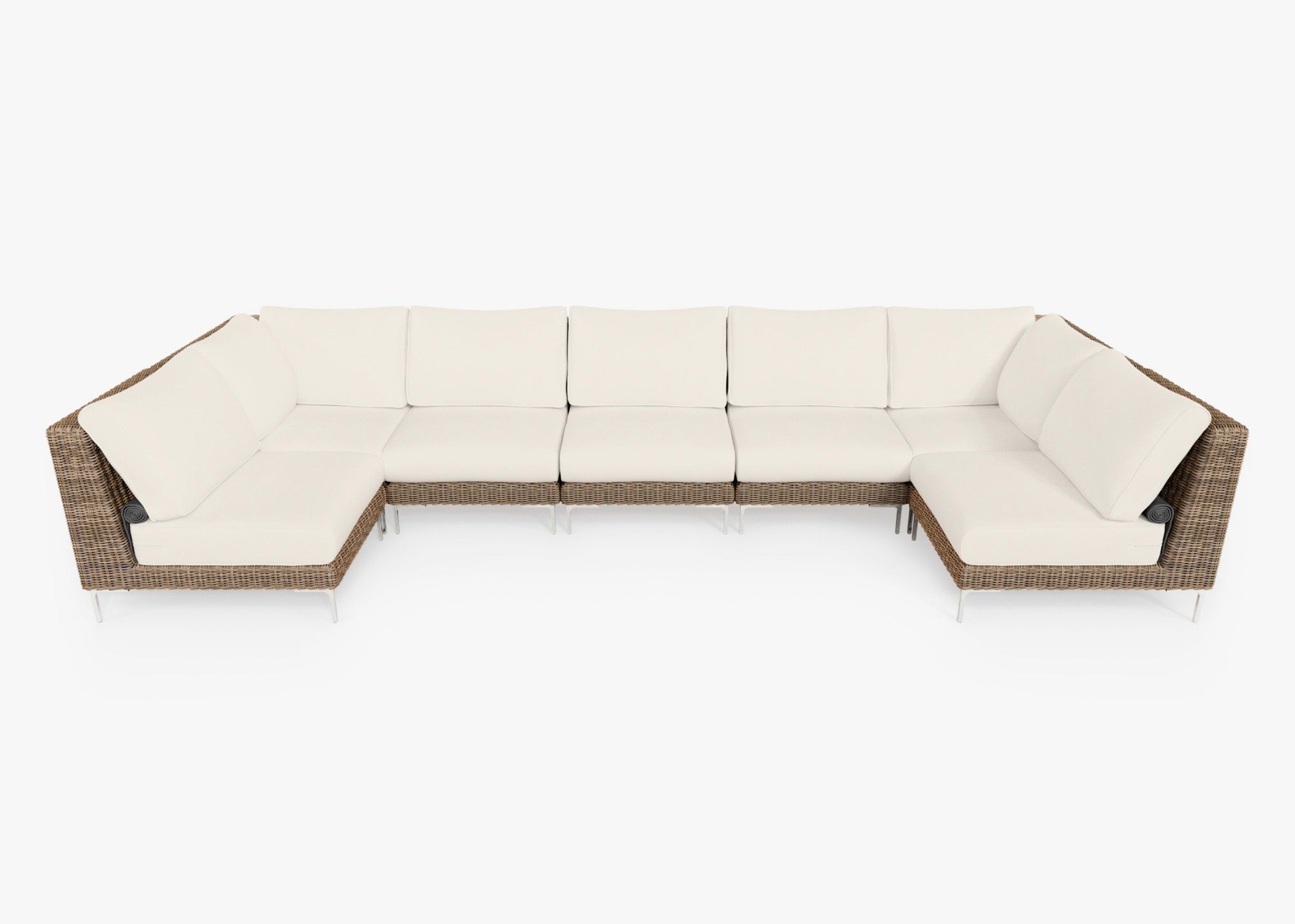 Wicker Outdoor U Sectional - 7 Seat By Outer