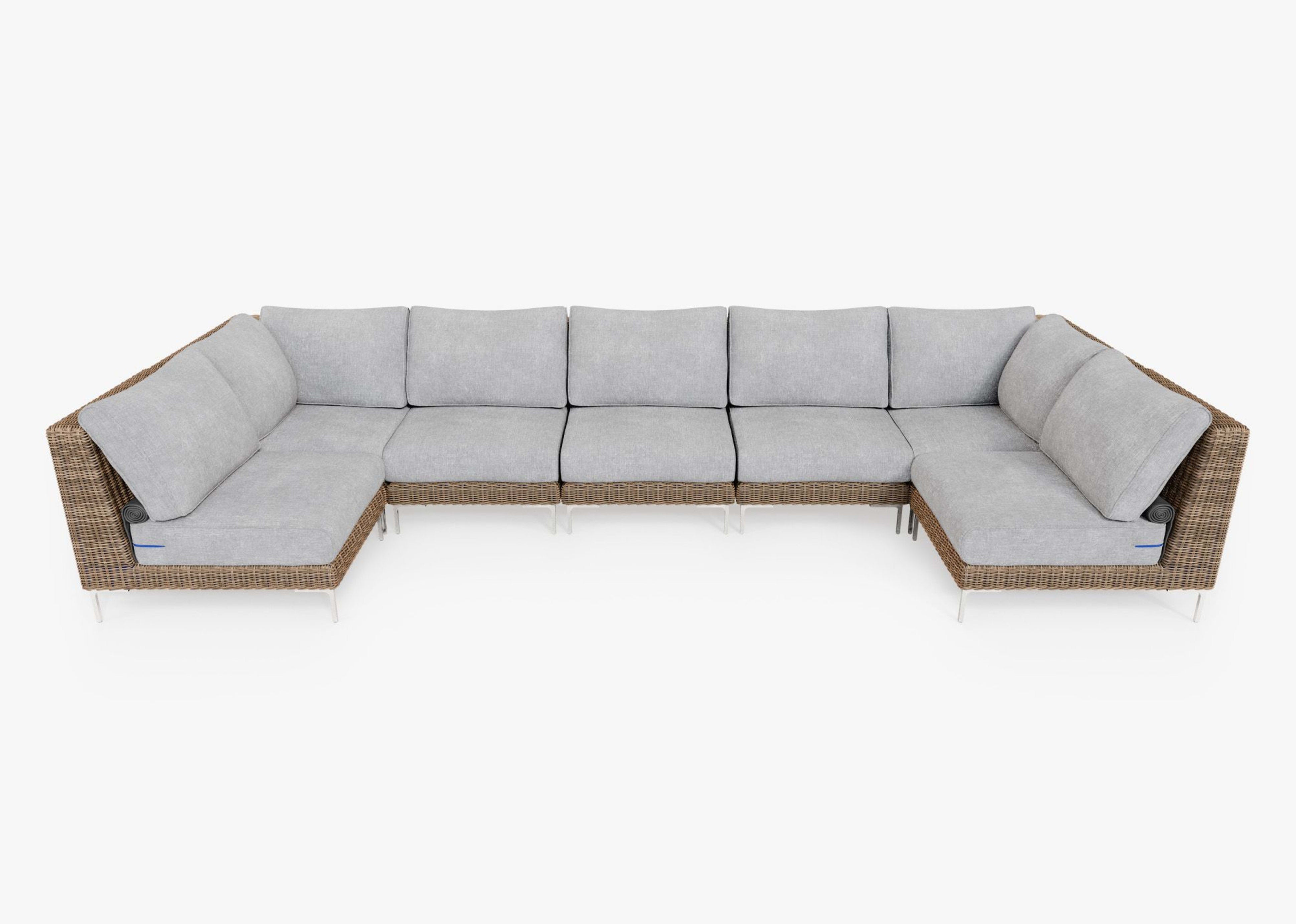 Wicker Outdoor U Sectional - 7 Seat By Outer