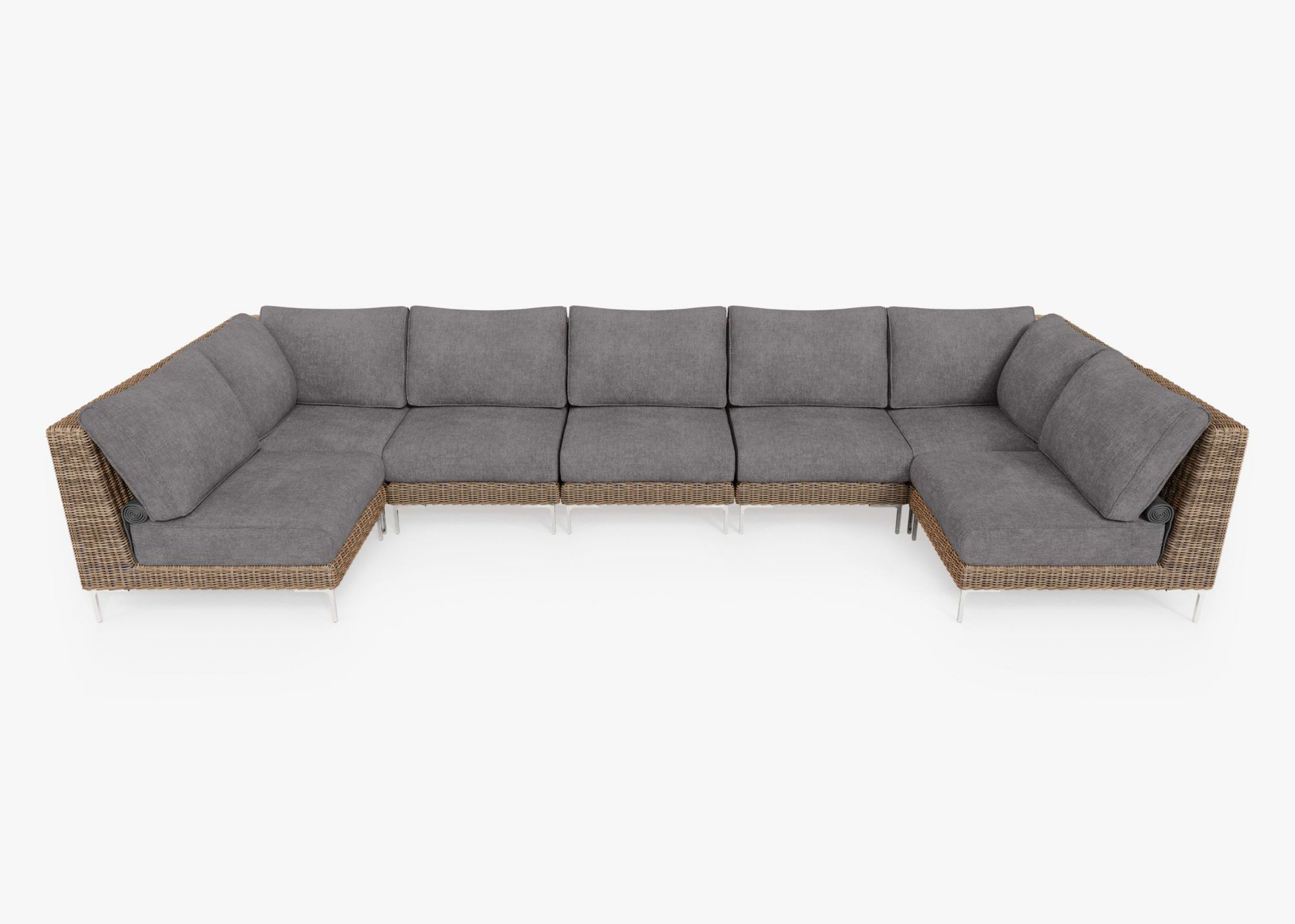 Wicker Outdoor U Sectional - 7 Seat By Outer