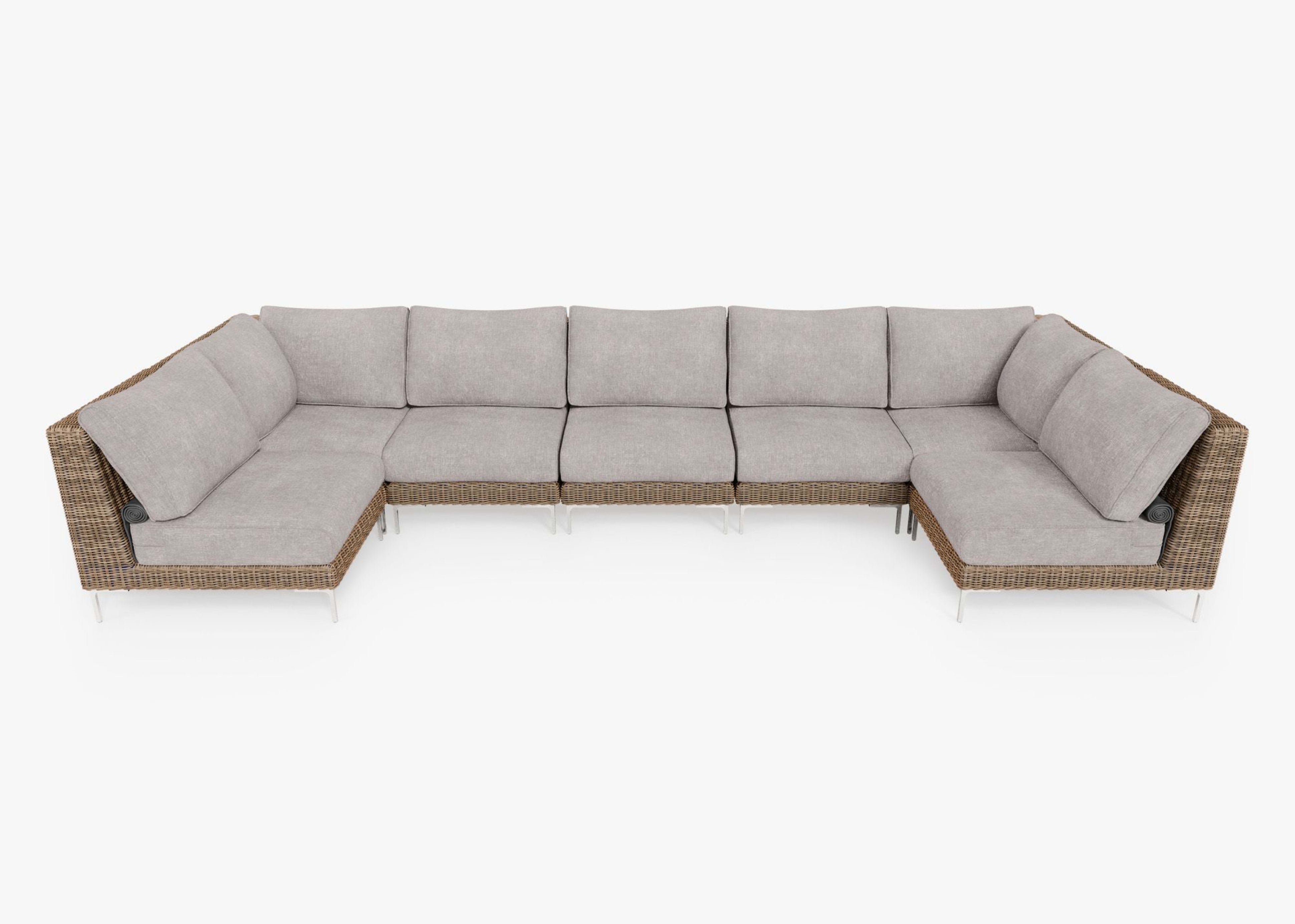 Wicker Outdoor U Sectional - 7 Seat By Outer